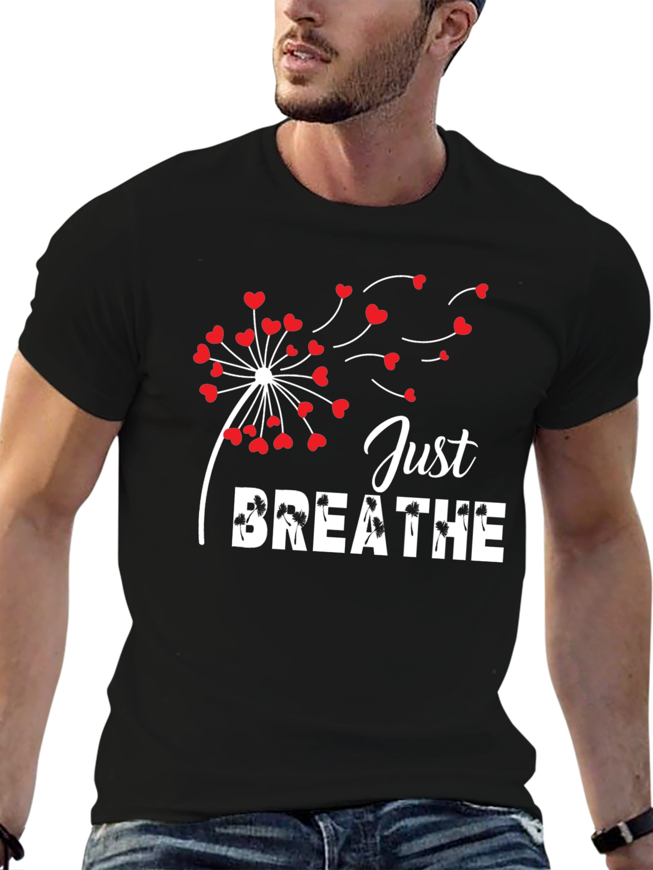 Just Breathe Dandelion Heart T-Shirt
