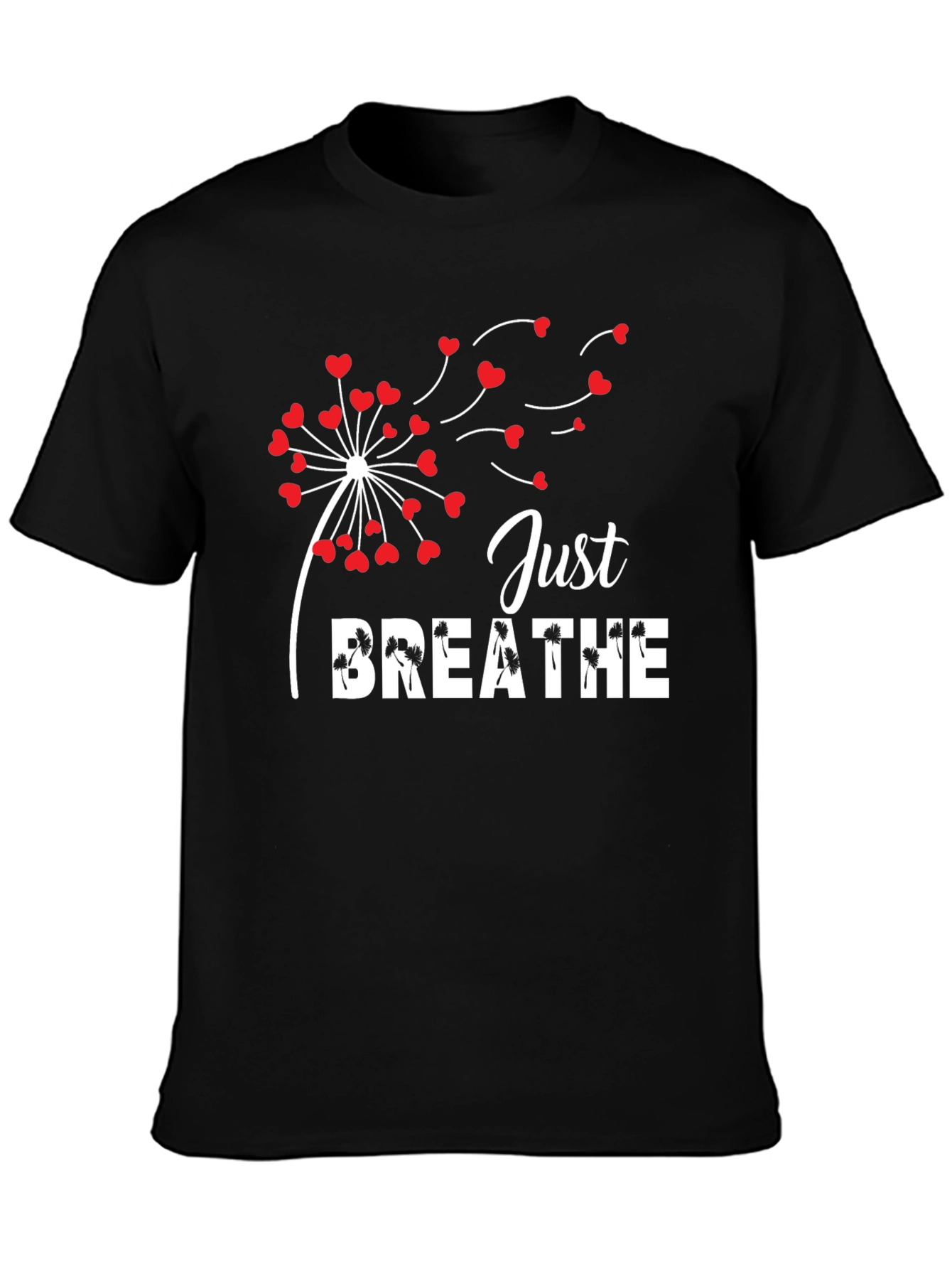 Just Breathe Dandelion Heart T-Shirt