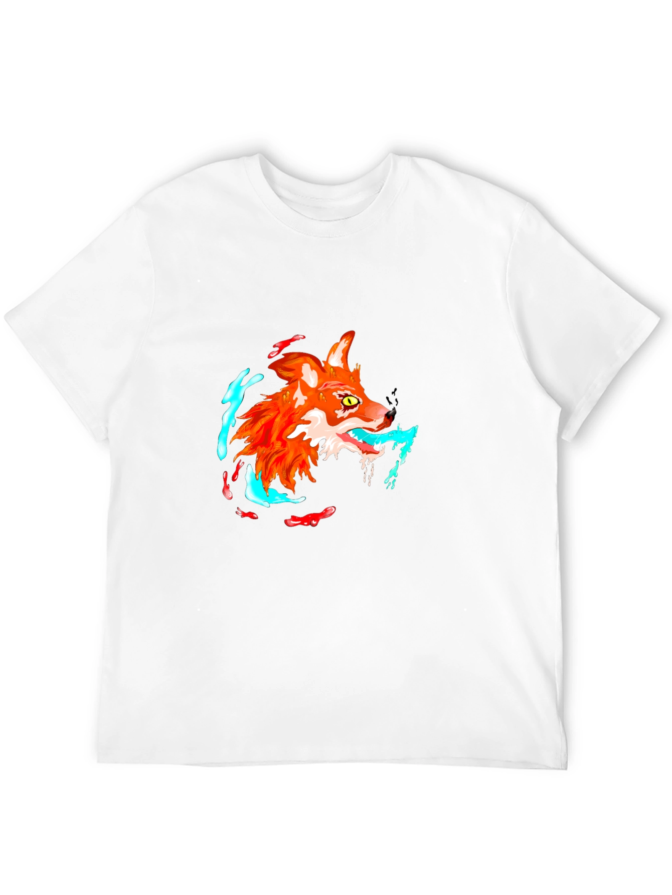 Cool Fox Graphic Black T-Shirt