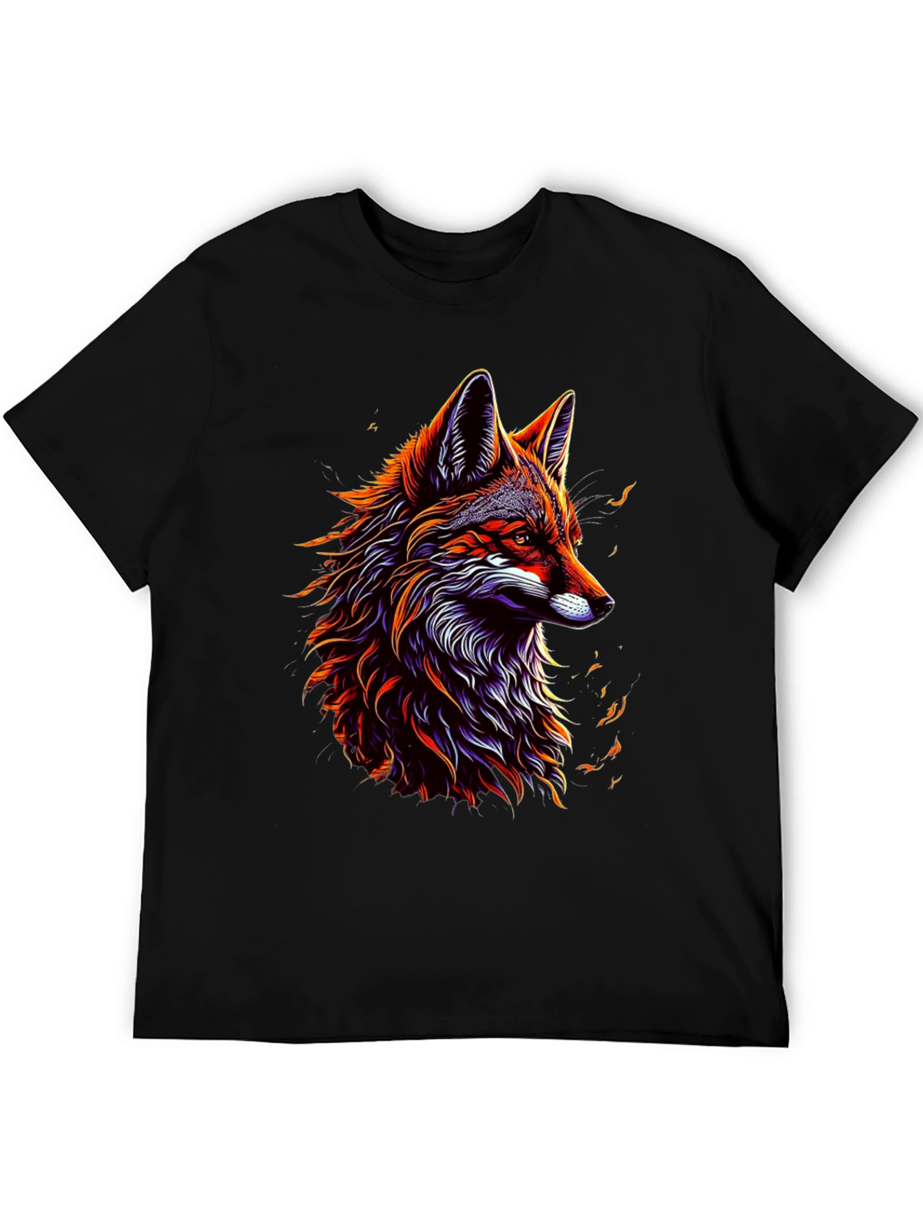 Bold Fox Graphic Tee - Mens Black T-Shirt