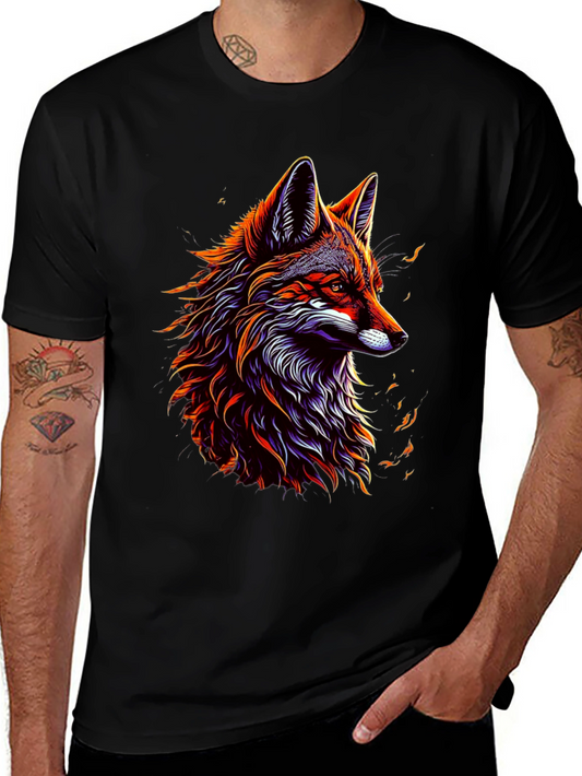 Bold Fox Graphic Tee - Mens Black T-Shirt
