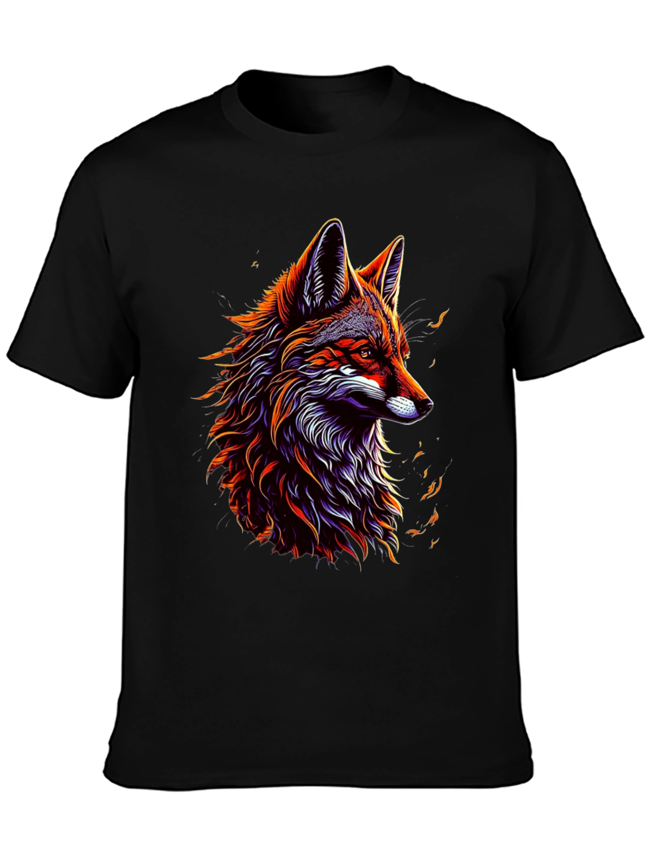 Bold Fox Graphic Tee - Mens Black T-Shirt