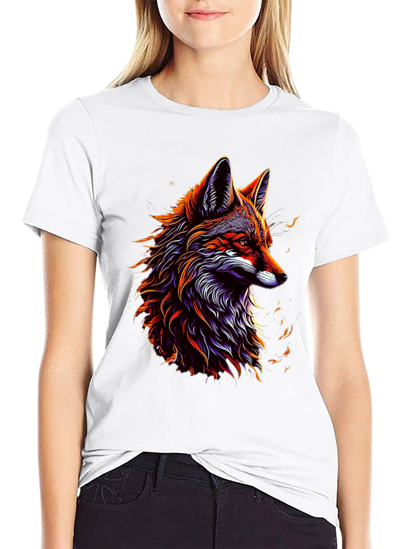 Bold Fox Graphic Tee - Mens Black T-Shirt