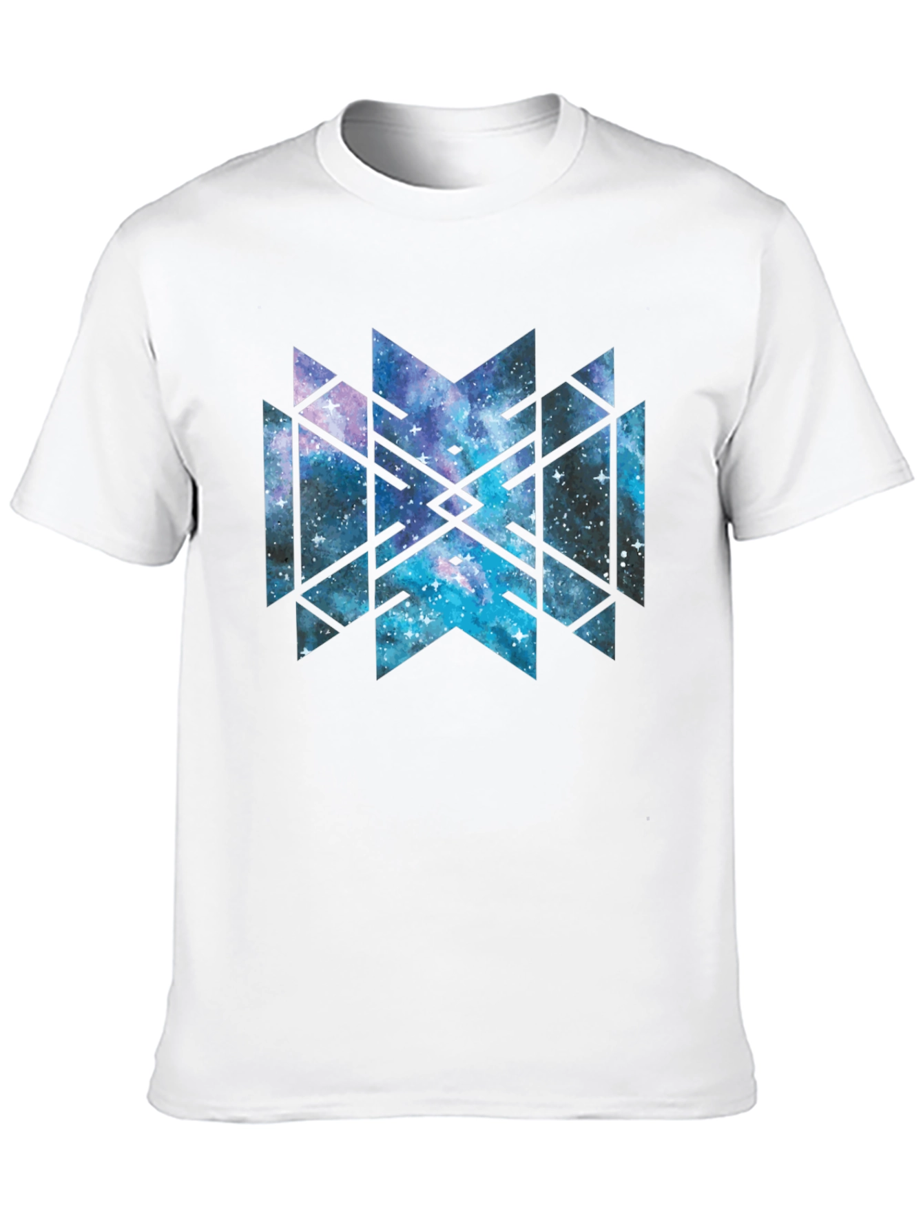 Galaxy Geometric Tee - Black Cotton Blend