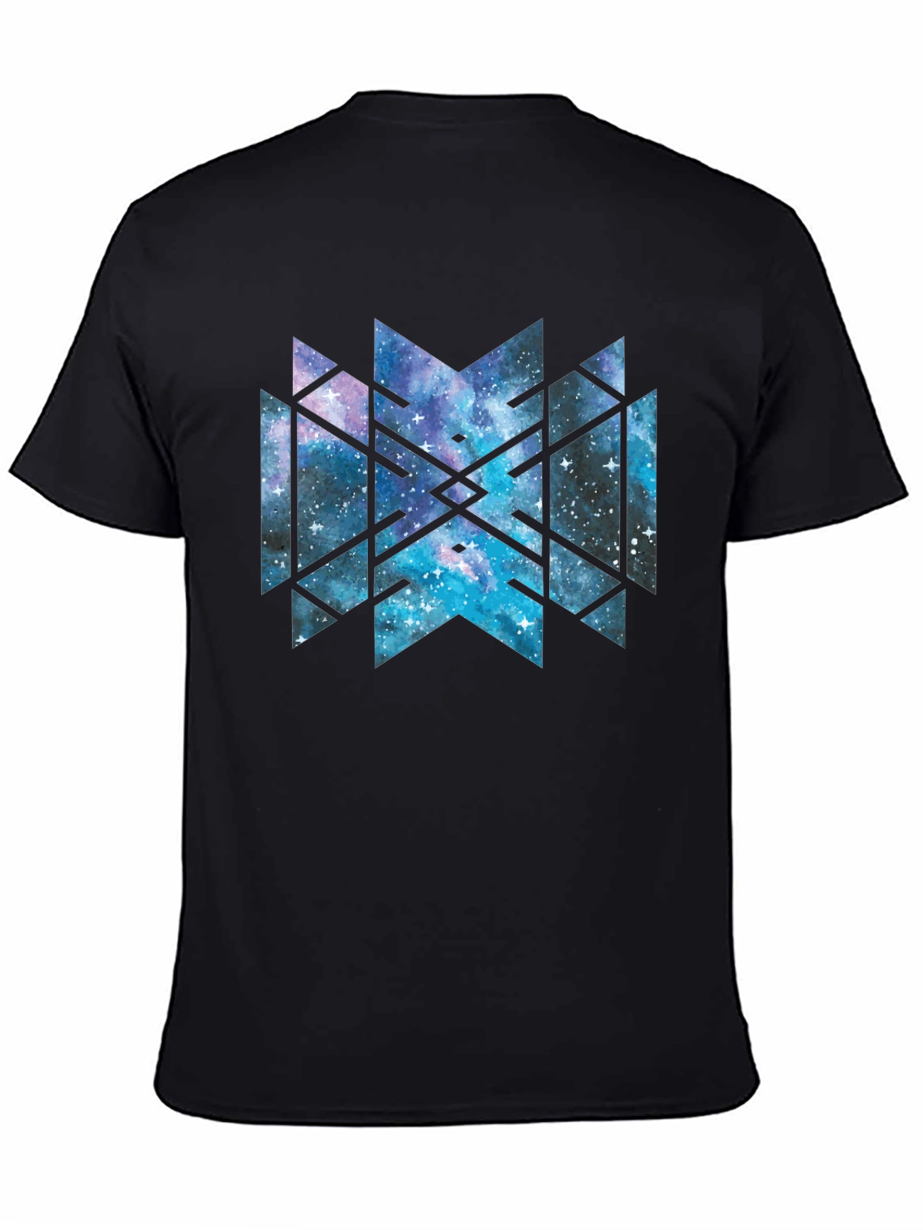 Galaxy Geometric Tee - Black Cotton Blend