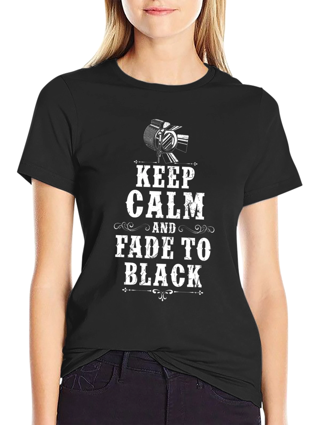 Keep Calm Fade To Black Black T-Shirt