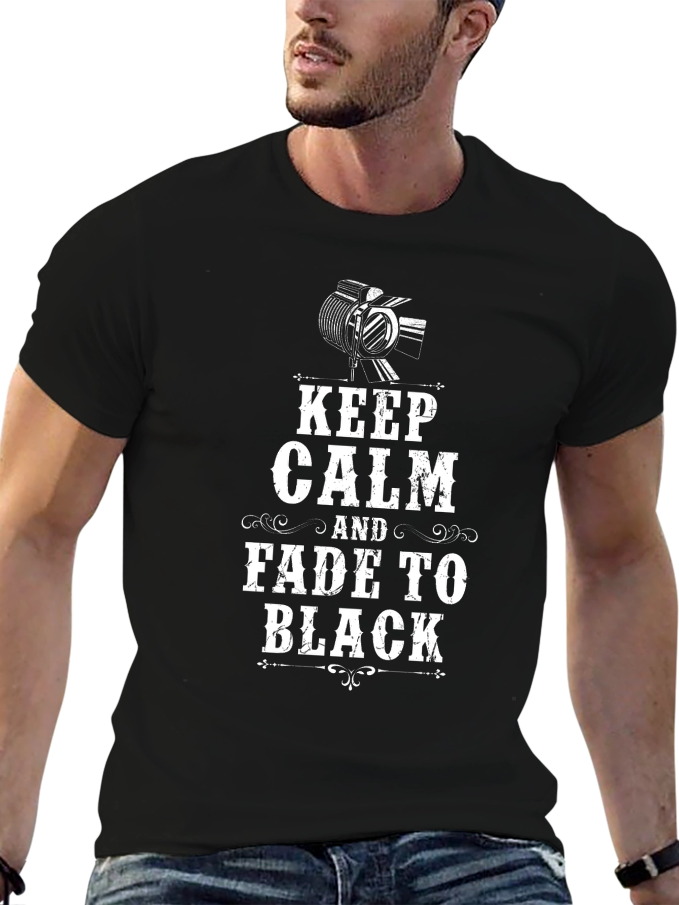 Keep Calm Fade To Black Black T-Shirt