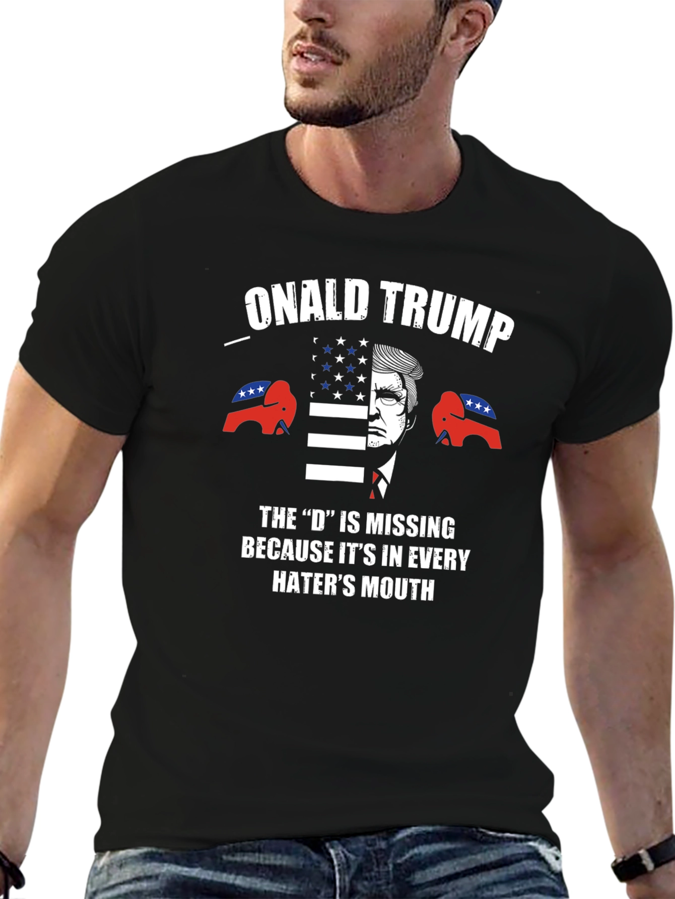 Onald Trump Haters Mouth Graphic T-Shirt