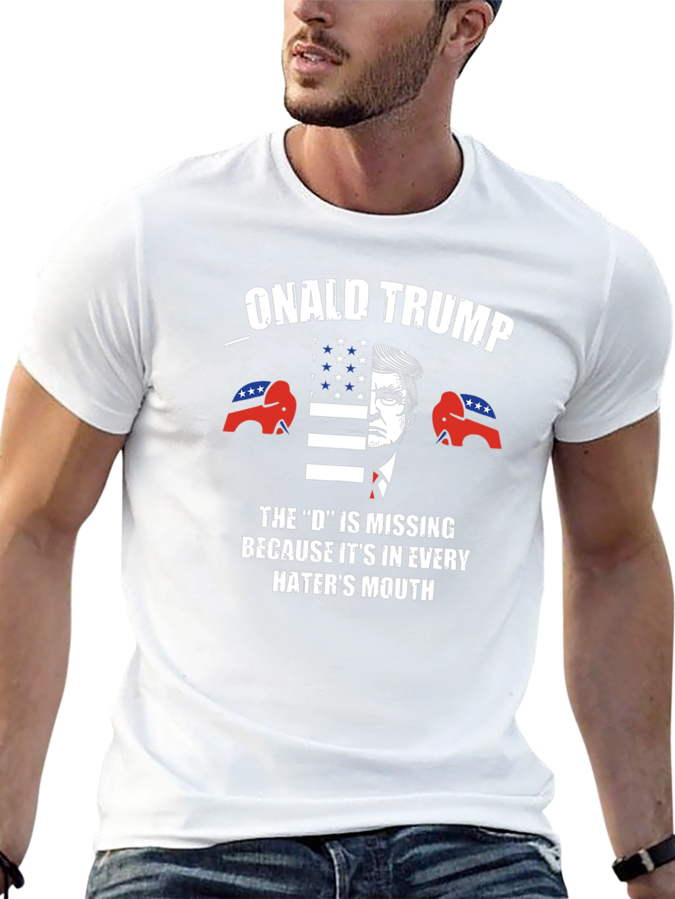Onald Trump Haters Mouth Graphic T-Shirt