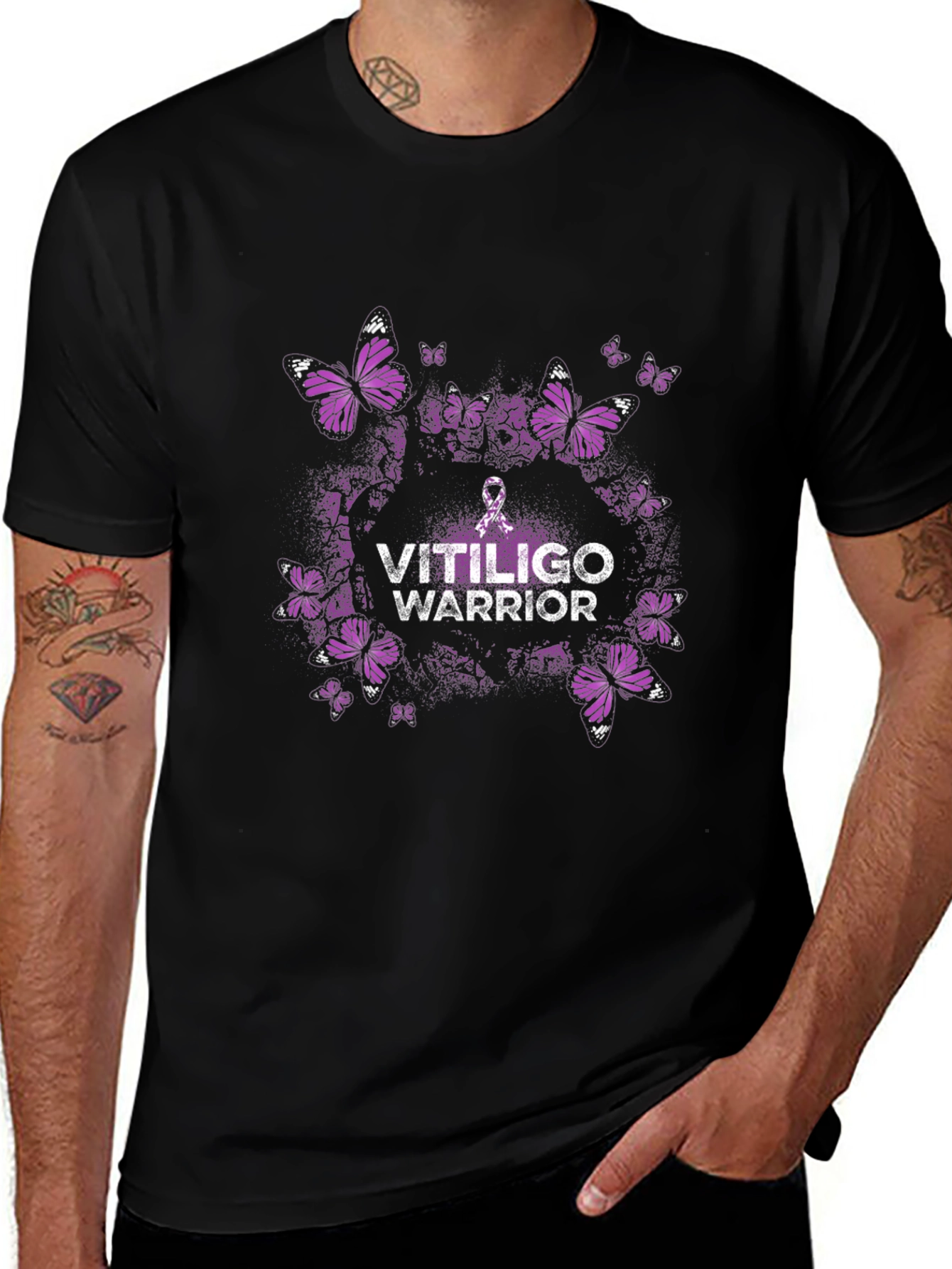 Vitiligo Warrior Butterfly Graphic Tee