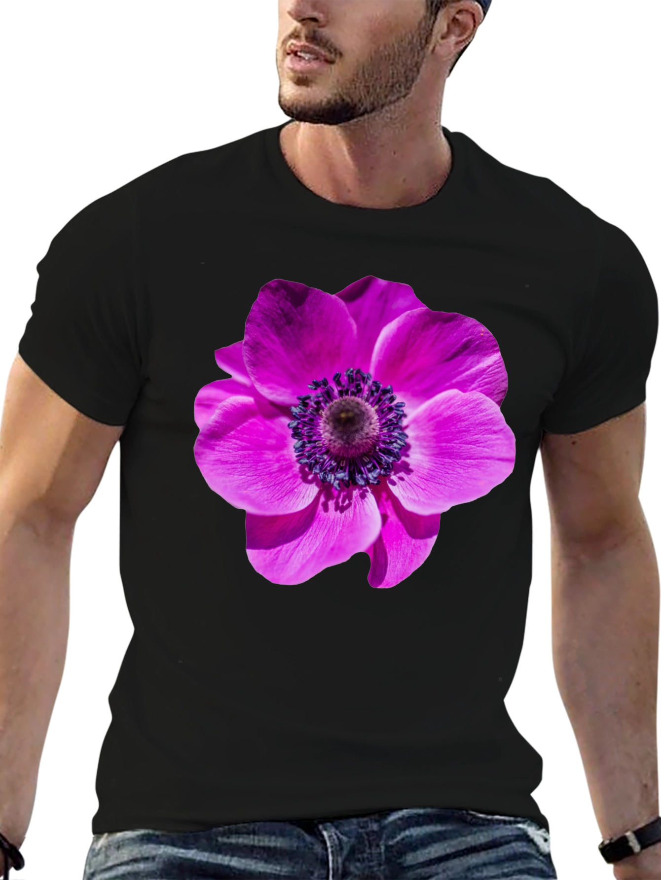 Floral Print T-Shirt: Bold Blossom Design