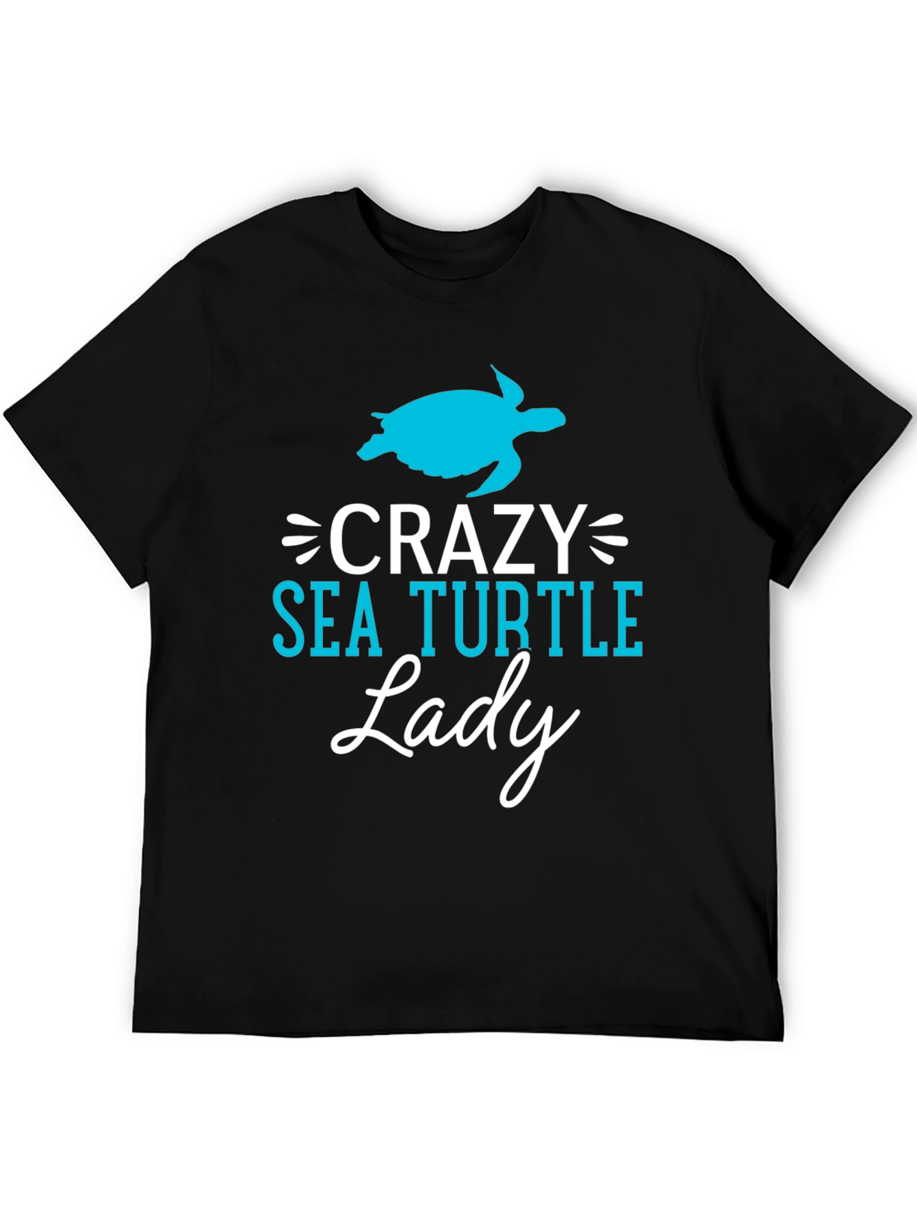Crazy Sea Turtle Lady T-Shirt - Novelty Tee