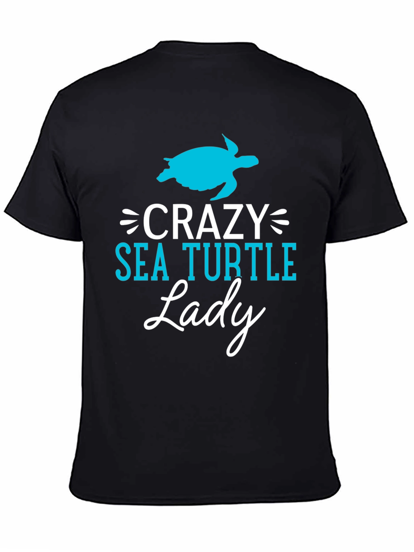 Crazy Sea Turtle Lady T-Shirt - Novelty Tee