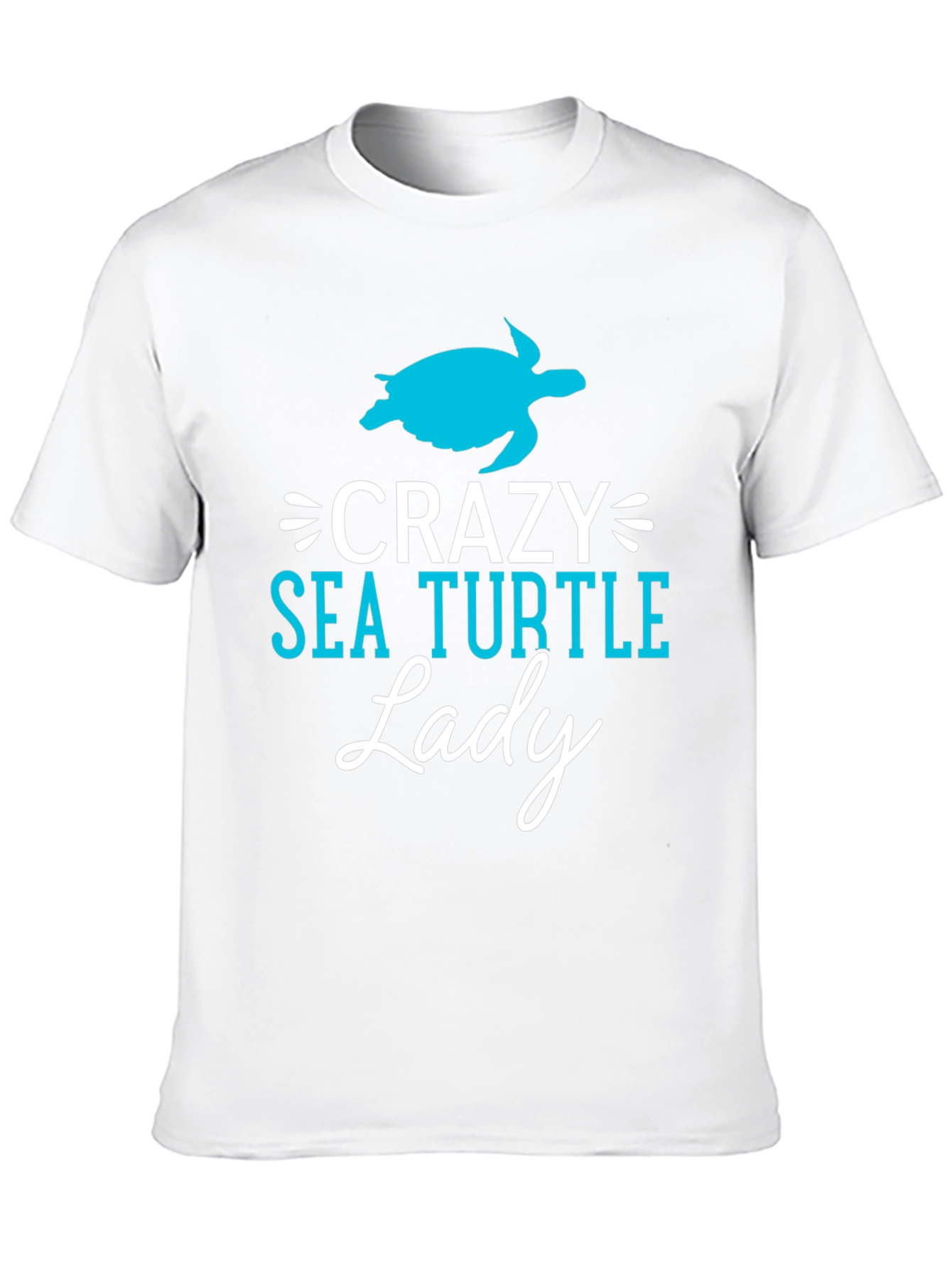 Crazy Sea Turtle Lady T-Shirt - Novelty Tee