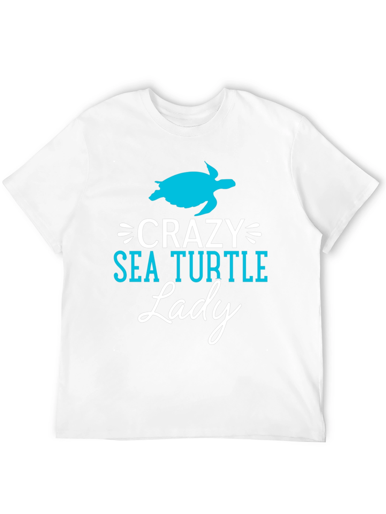 Crazy Sea Turtle Lady T-Shirt - Novelty Tee