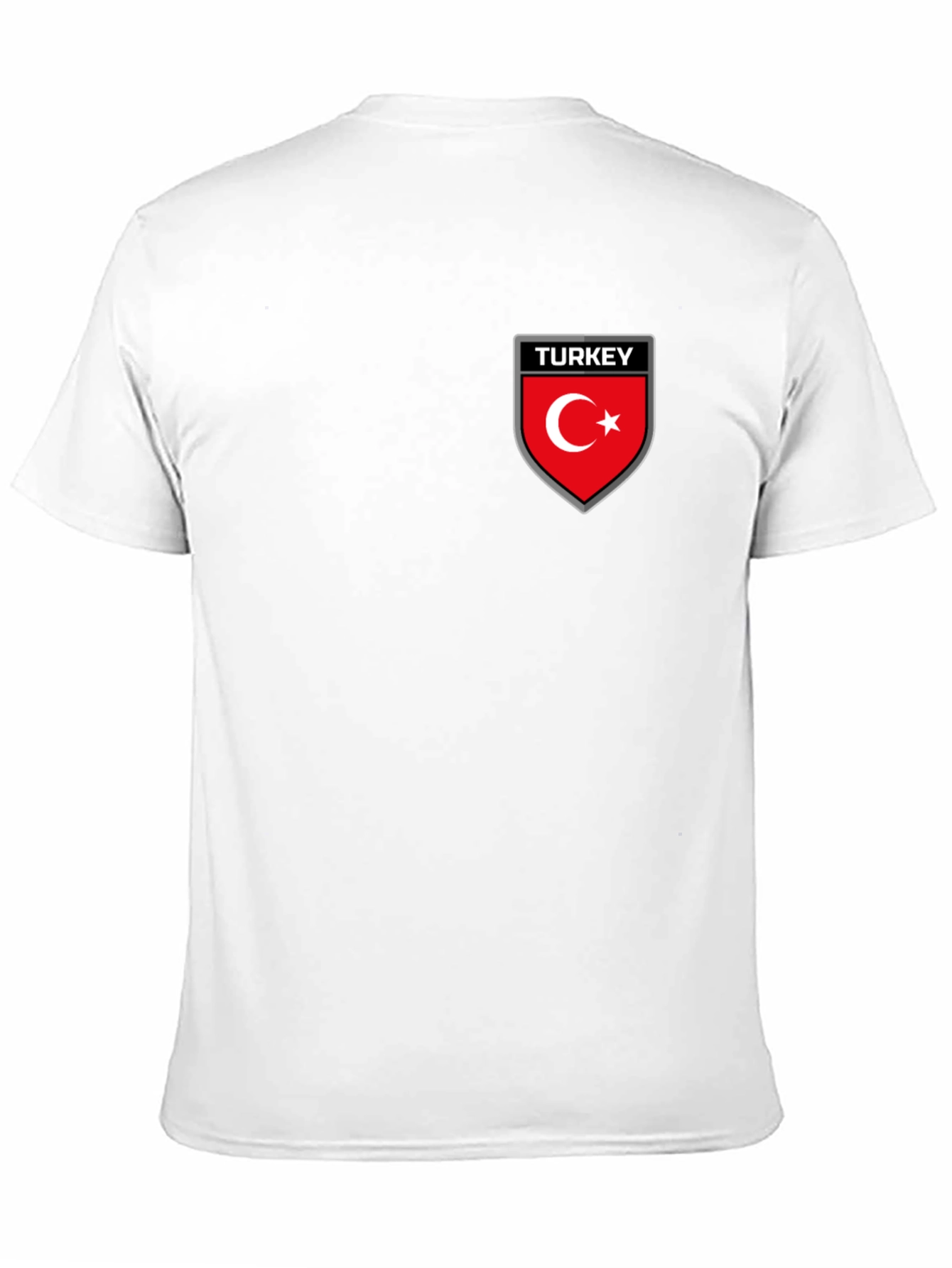Turkey Flag Emblem Black T-Shirt