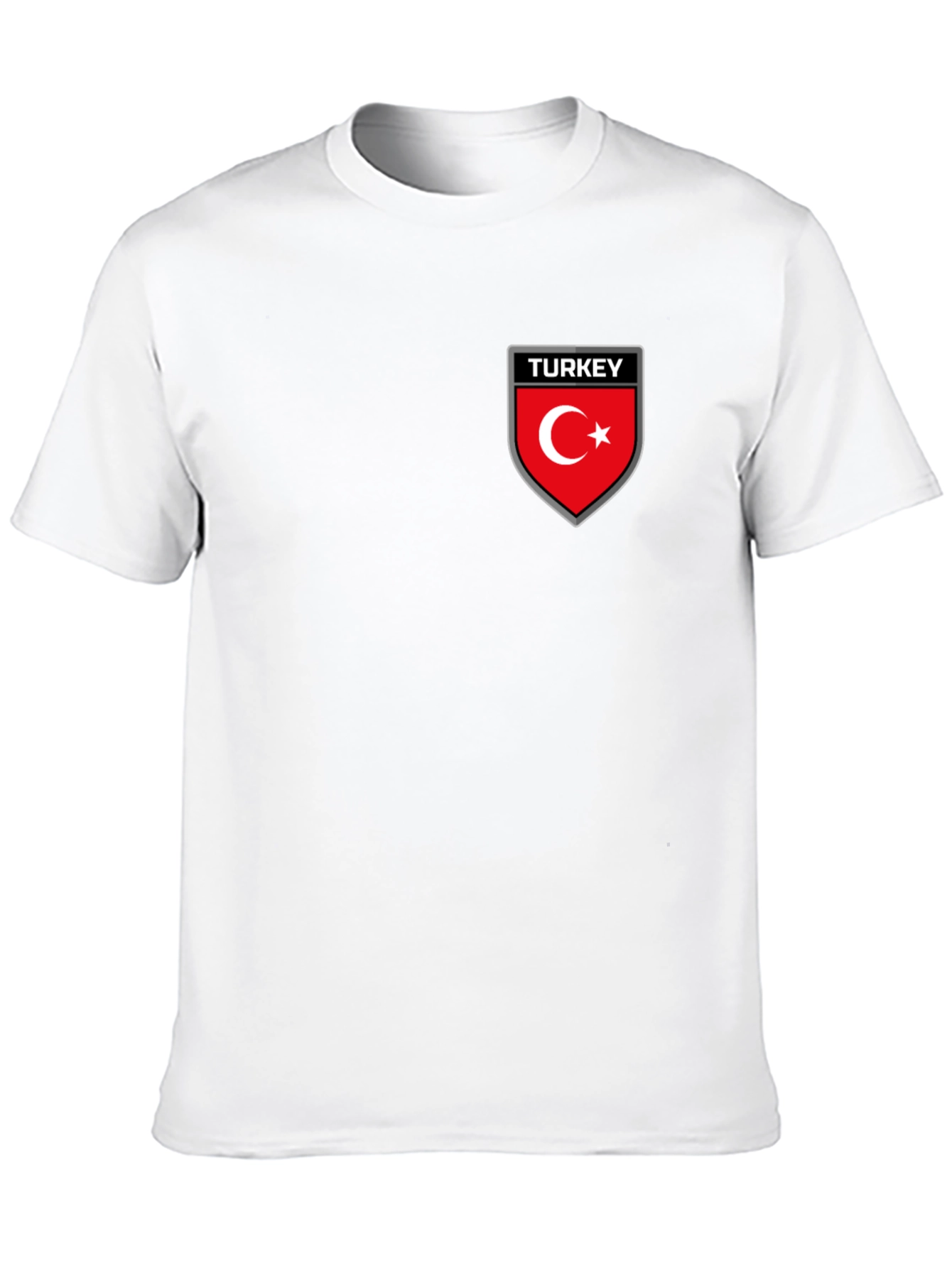 Turkey Flag Emblem Black T-Shirt