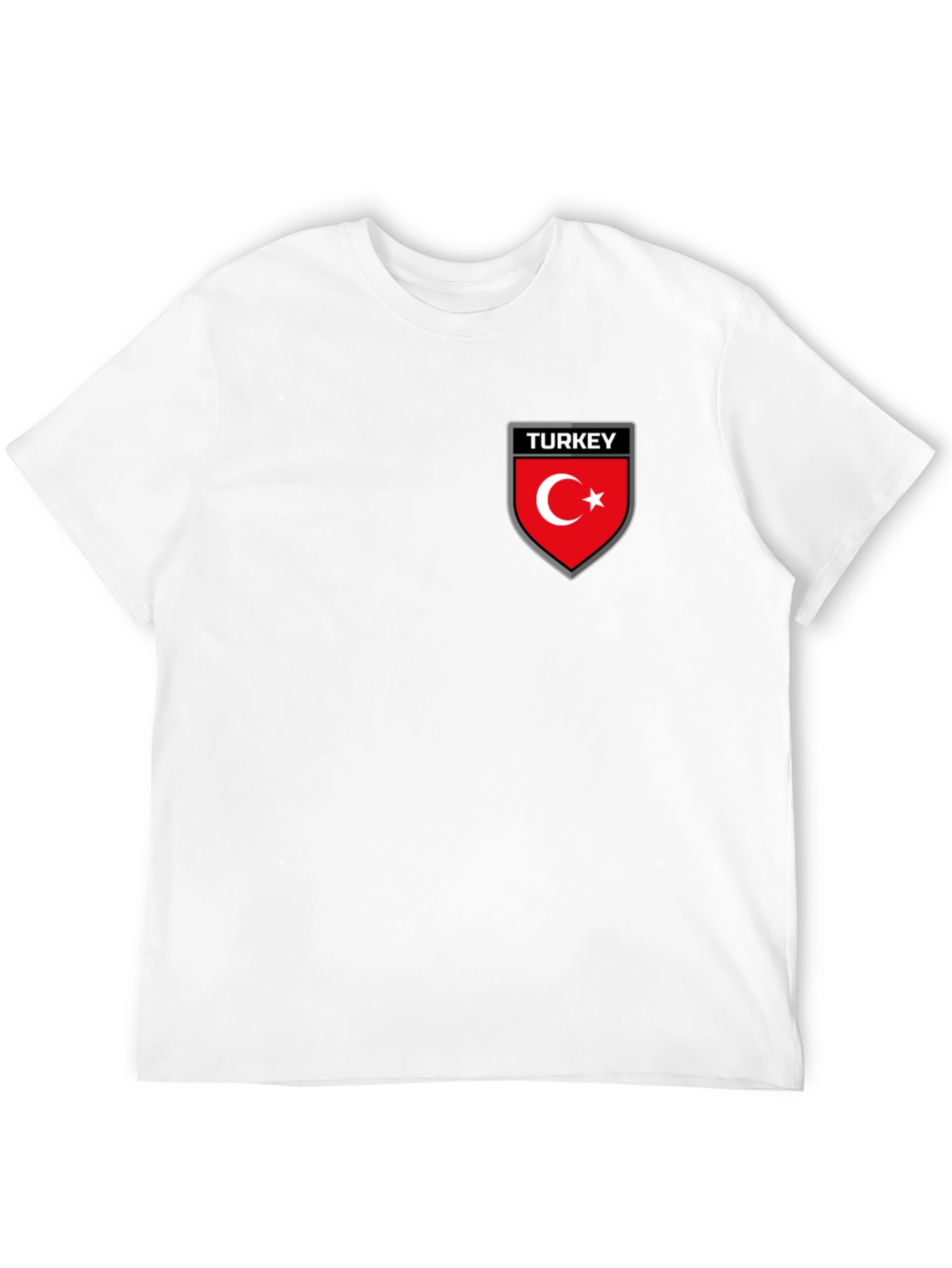 Turkey Flag Emblem Black T-Shirt