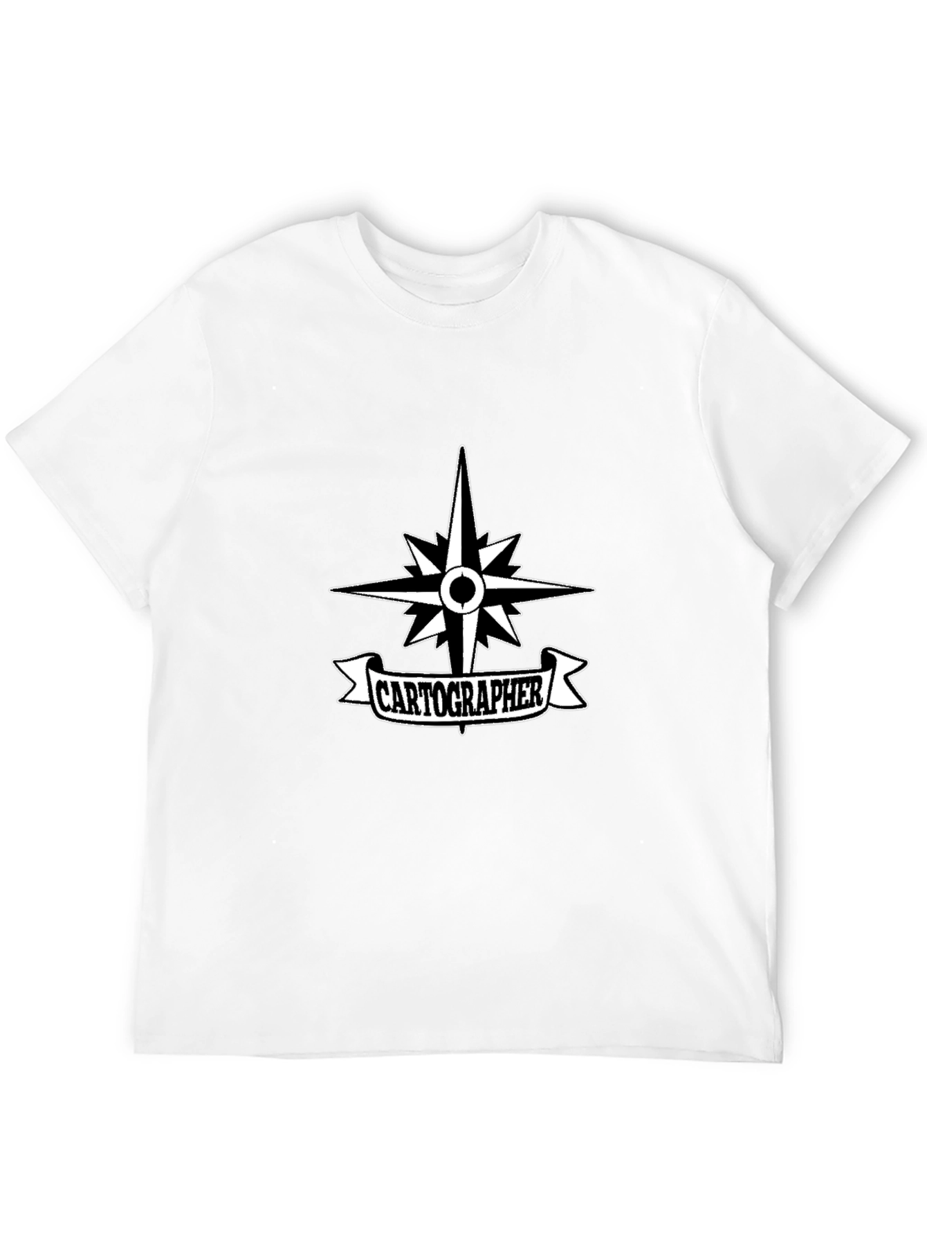 Cartographer Compass Black T-Shirt