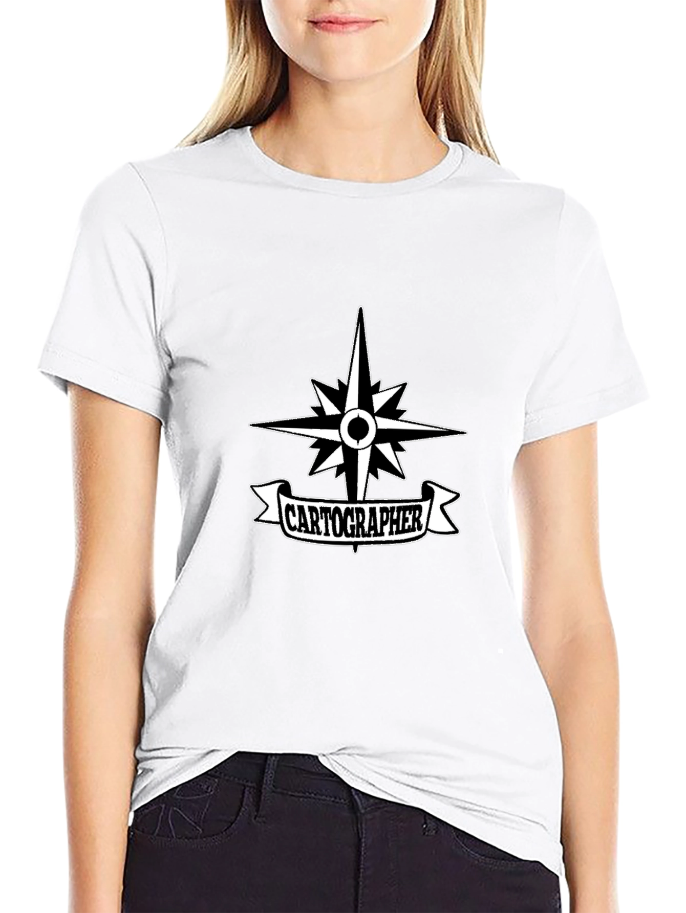 Cartographer Compass Black T-Shirt