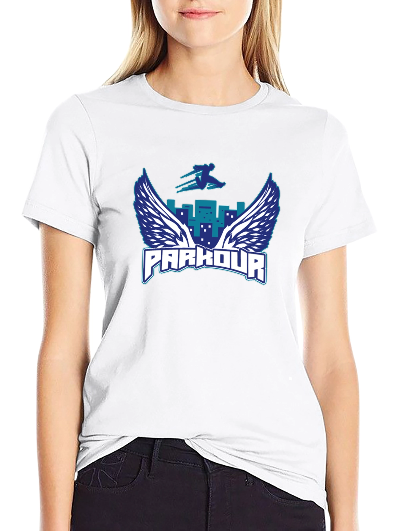 Parkour Wings Graphic Black T-Shirt