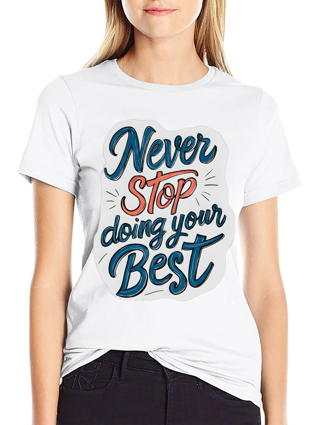 Never Stop T-Shirt - Motivational Graphic Tee