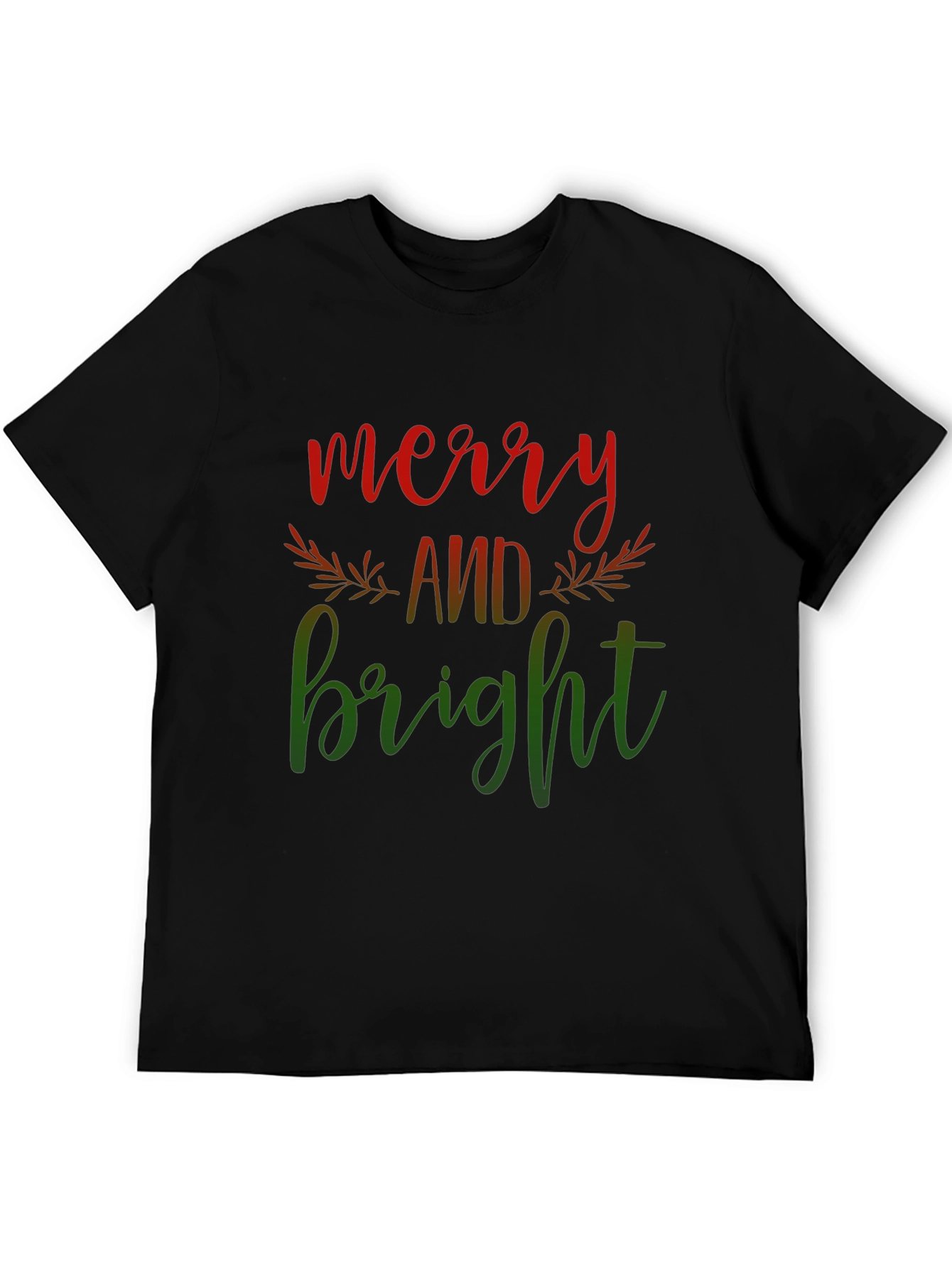 Merry and Bright Graphic Tee - Christmas Holiday Shirt