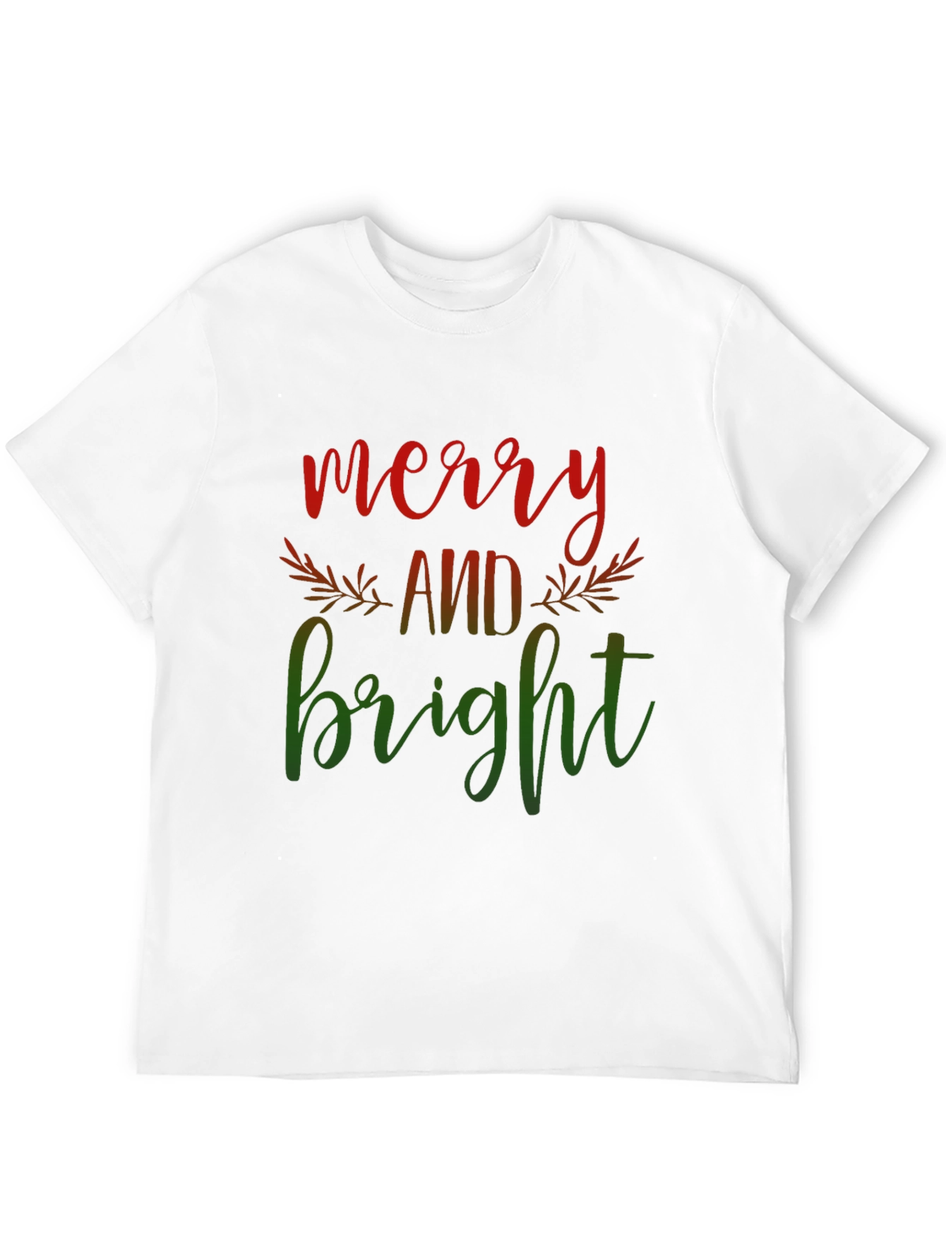 Merry and Bright Graphic Tee - Christmas Holiday Shirt