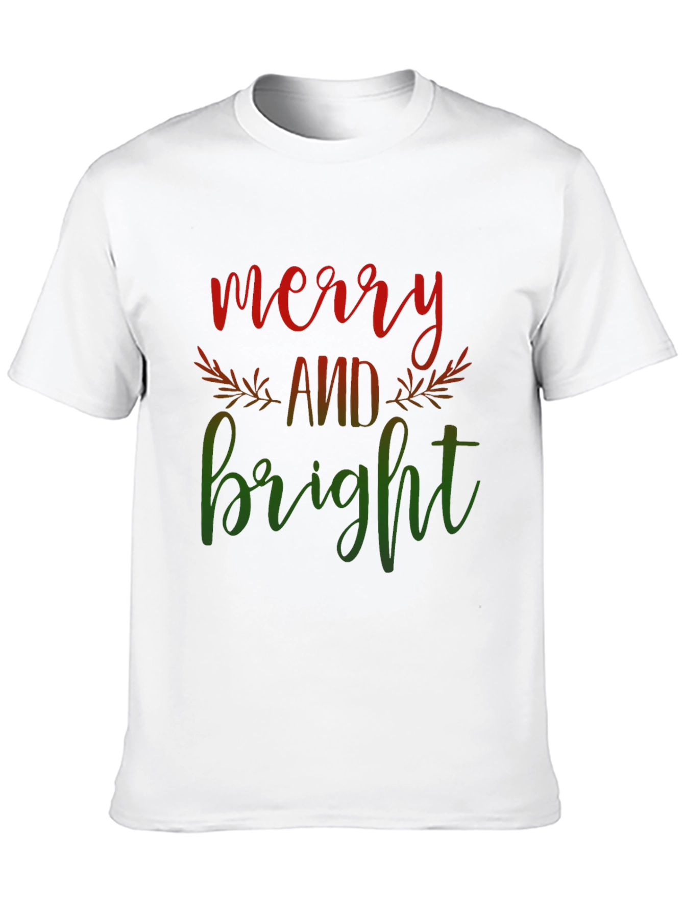 Merry and Bright Graphic Tee - Christmas Holiday Shirt