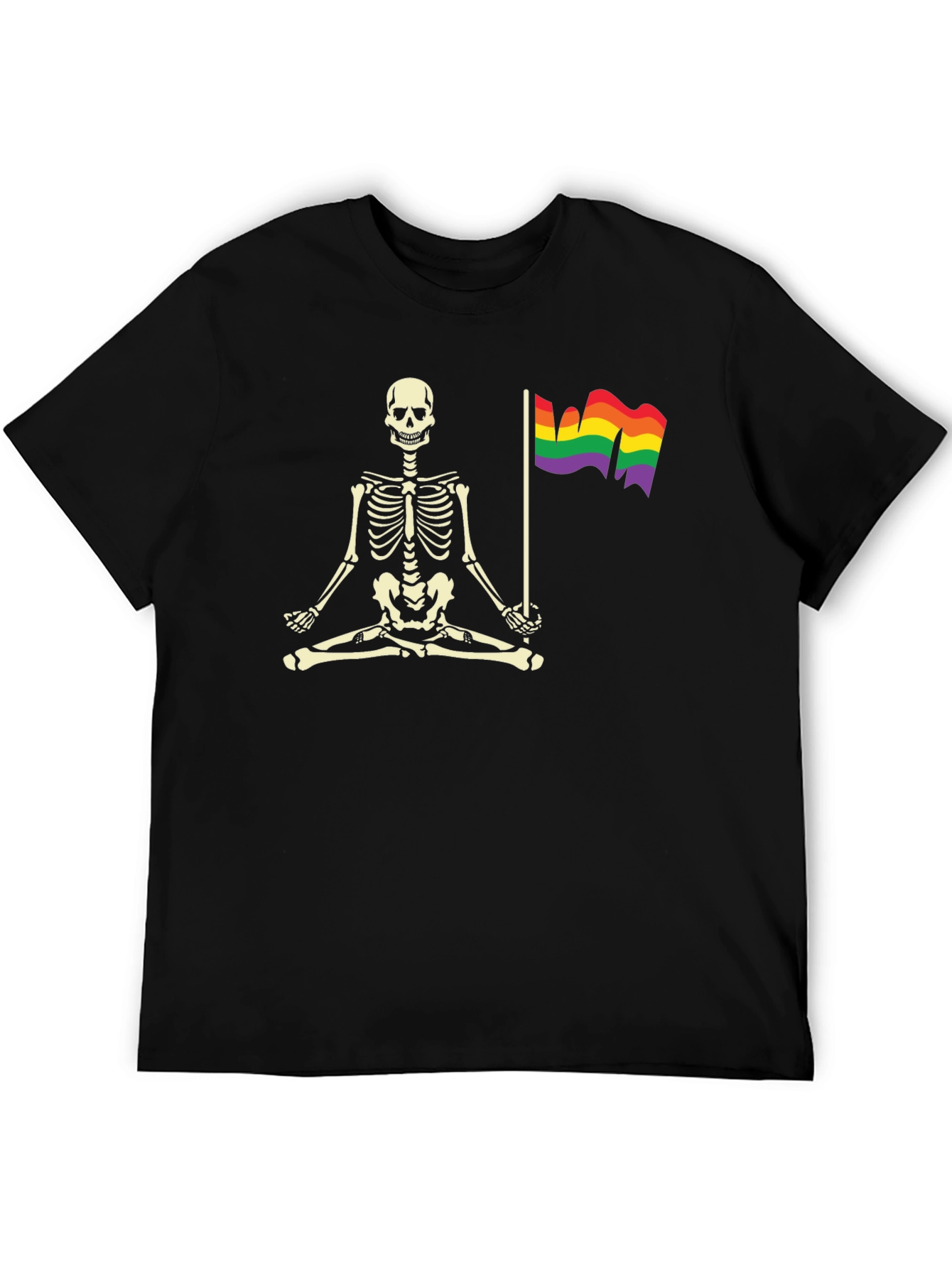 Skeleton LGBT Pride Meditation T-Shirt
