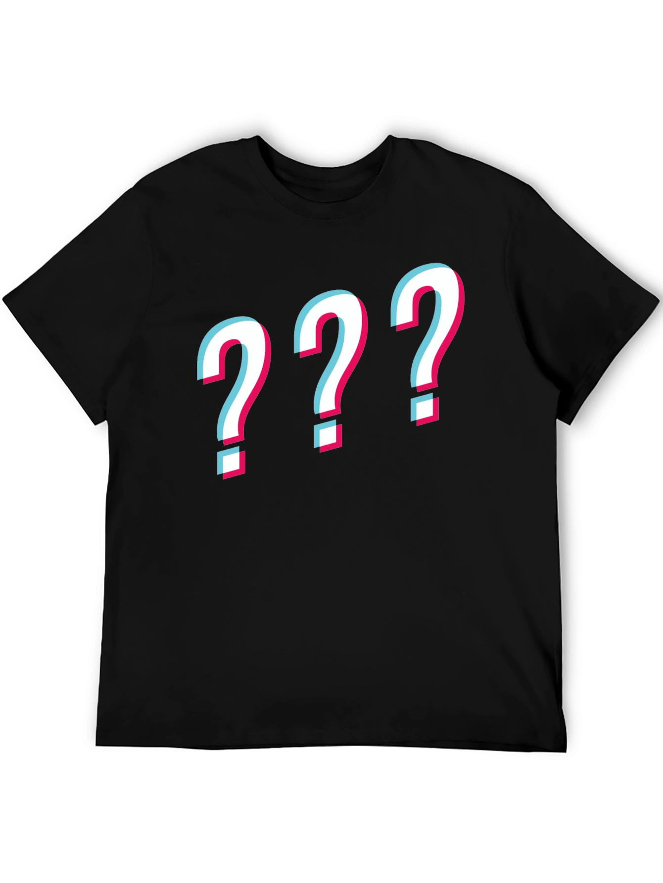 Question Mark Graphic Tee - Mens Black T-Shirt