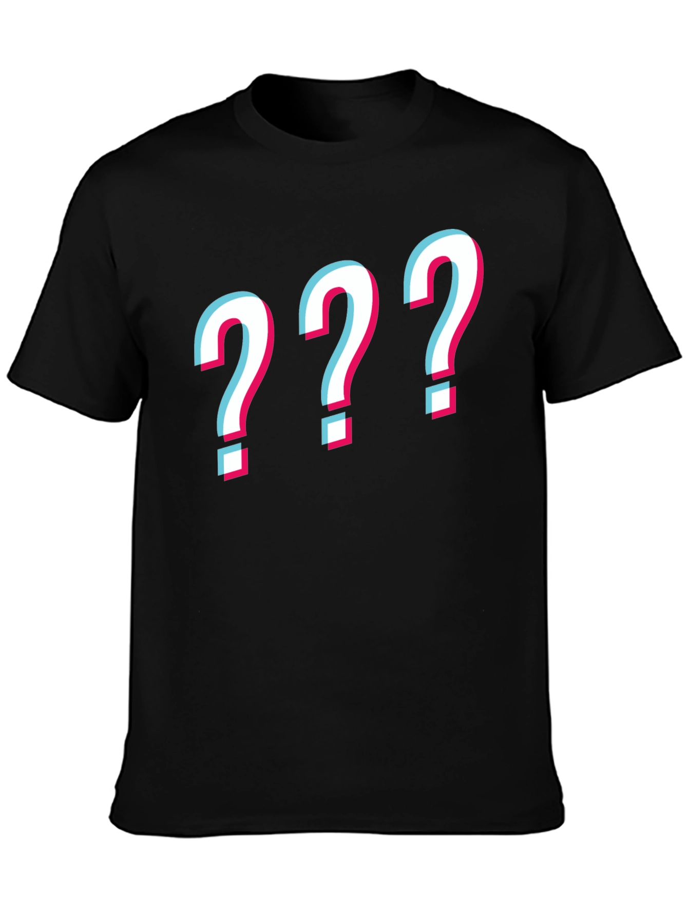 Question Mark Graphic Tee - Mens Black T-Shirt