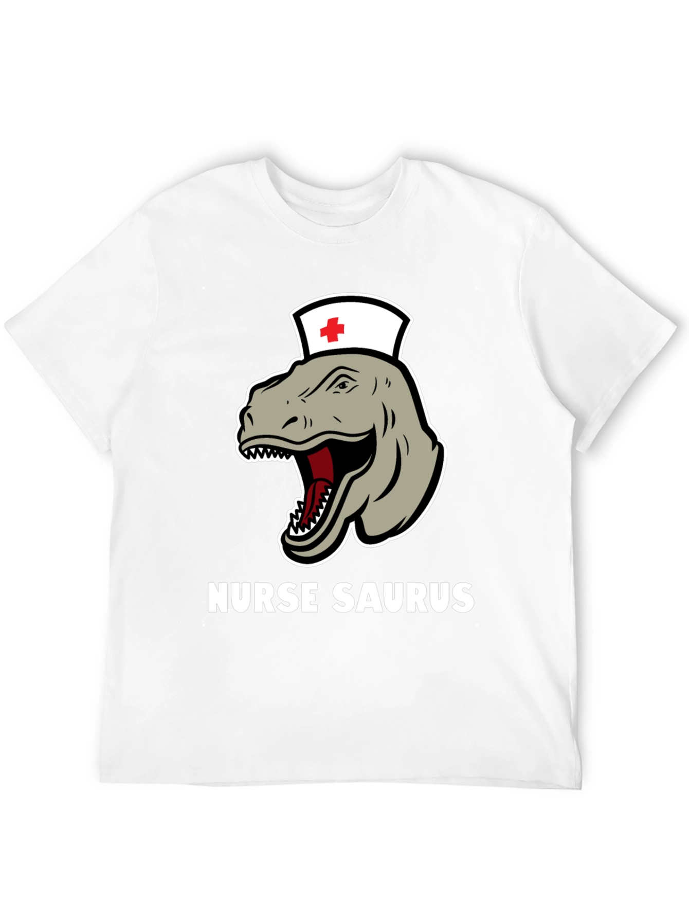 Nurse Saurus T-Shirt - Funny Dinosaur RN Tee