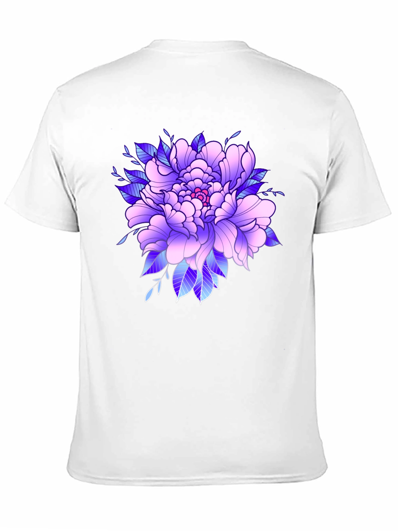 Floral Peony Graphic Black T-Shirt