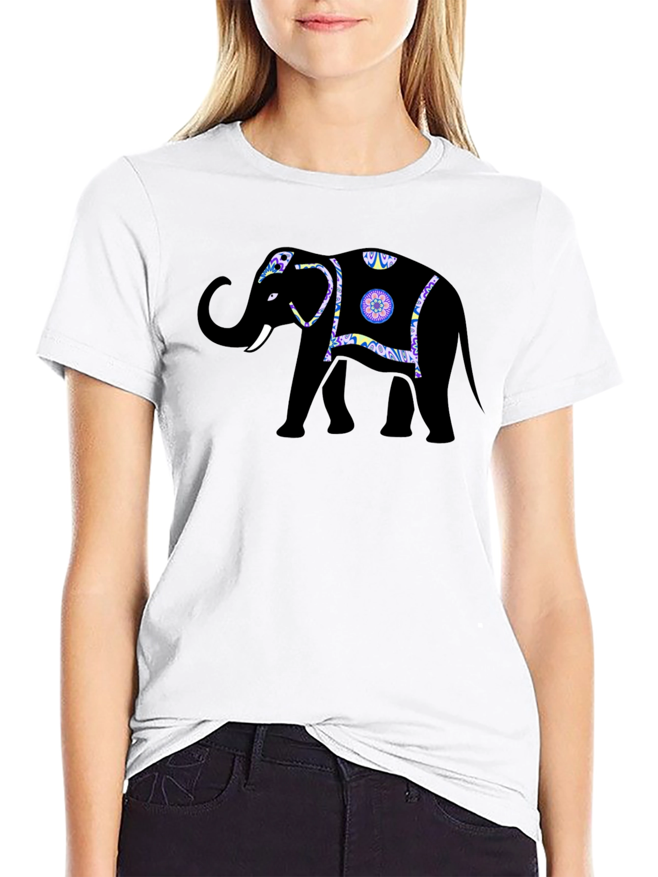 Elephant Graphic Tee - Stylish Black T-Shirt