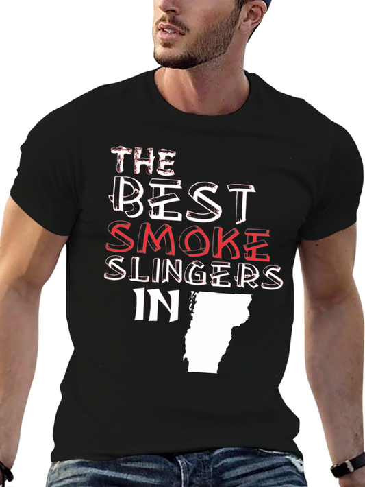 Best Smoke Slingers in Vermont Black Graphic T-Shirt