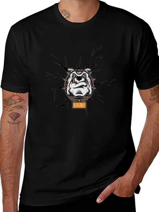 Bad Dog Graphic T-Shirt - Cool Bulldog Design