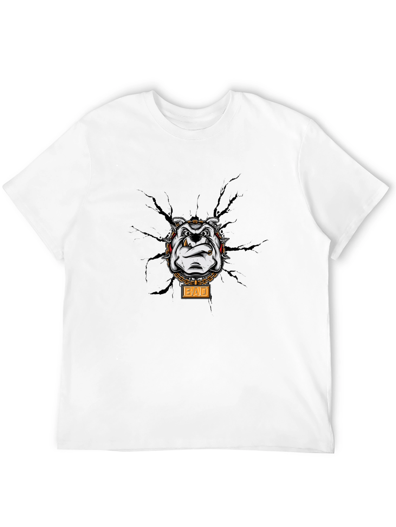Bad Dog Graphic T-Shirt - Cool Bulldog Design