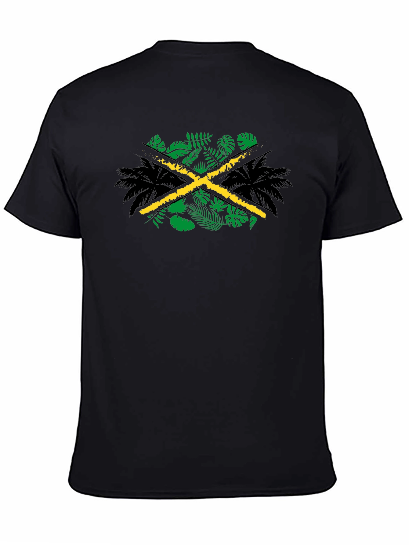 Jamaica Flag Palm Tree Graphic Tee