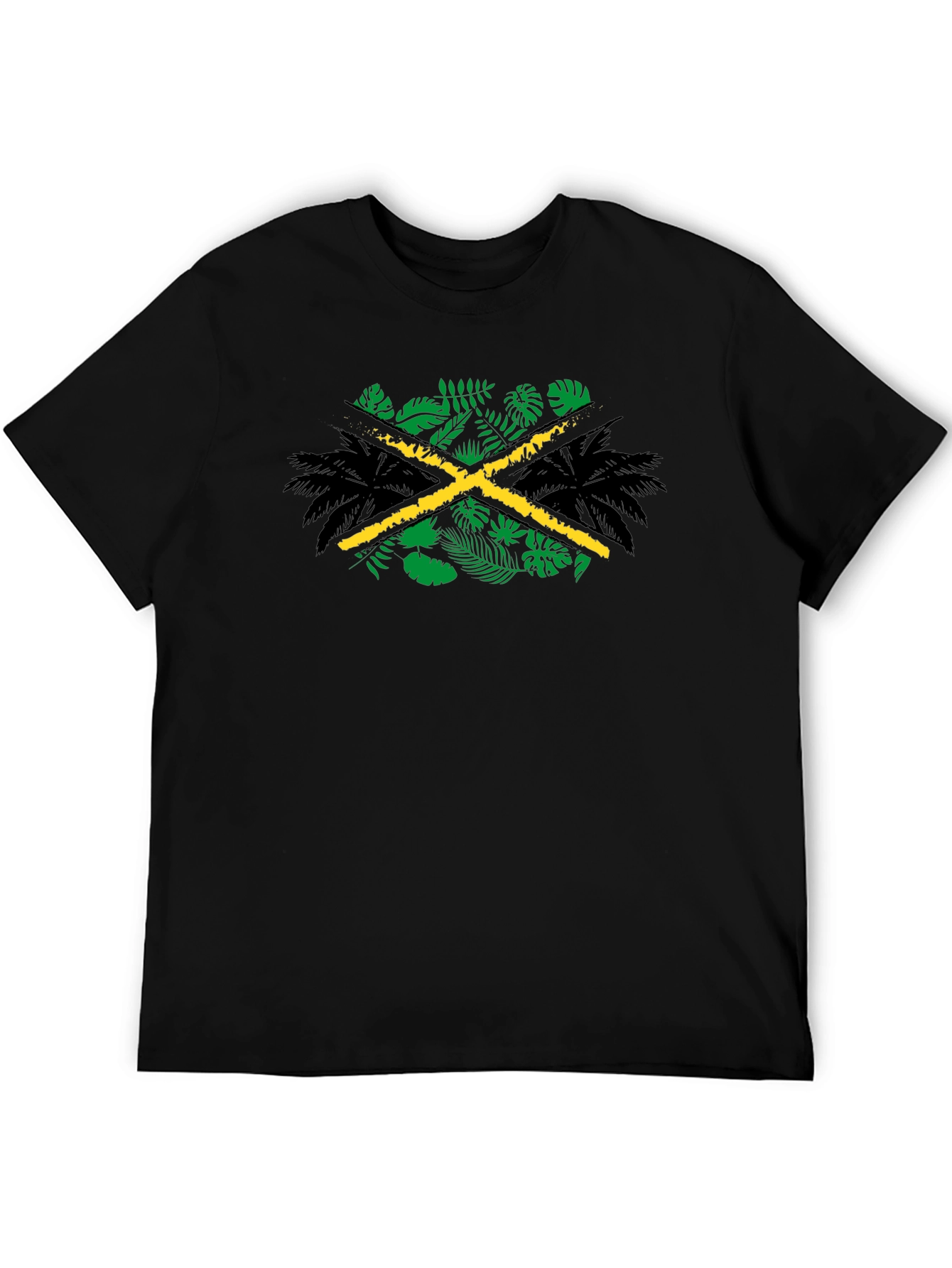Jamaica Flag Palm Tree Graphic Tee