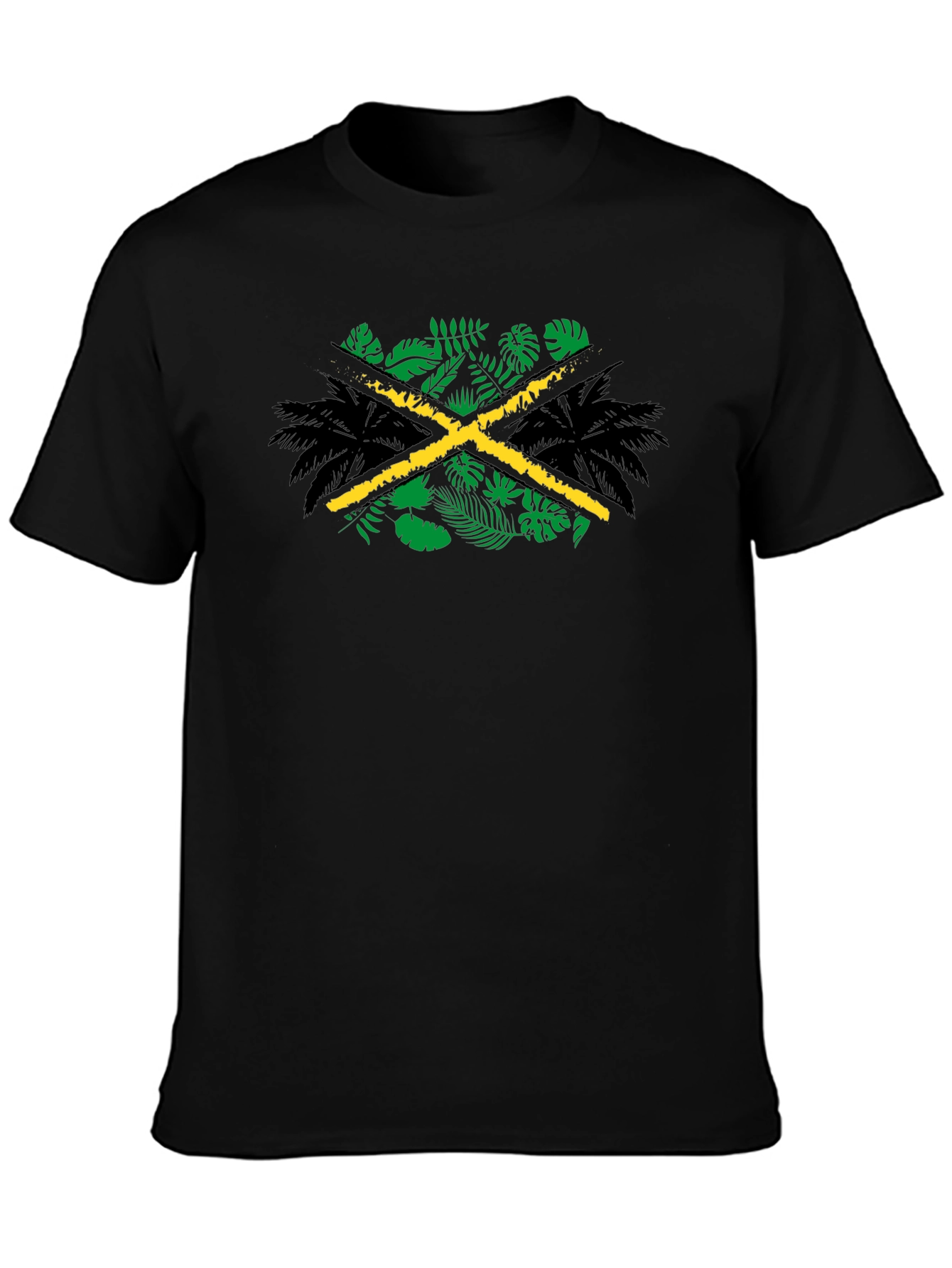 Jamaica Flag Palm Tree Graphic Tee