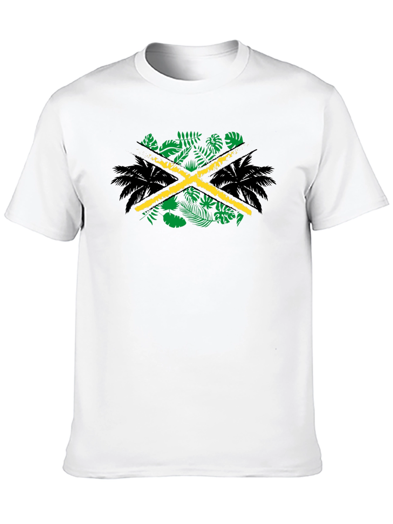 Jamaica Flag Palm Tree Graphic Tee