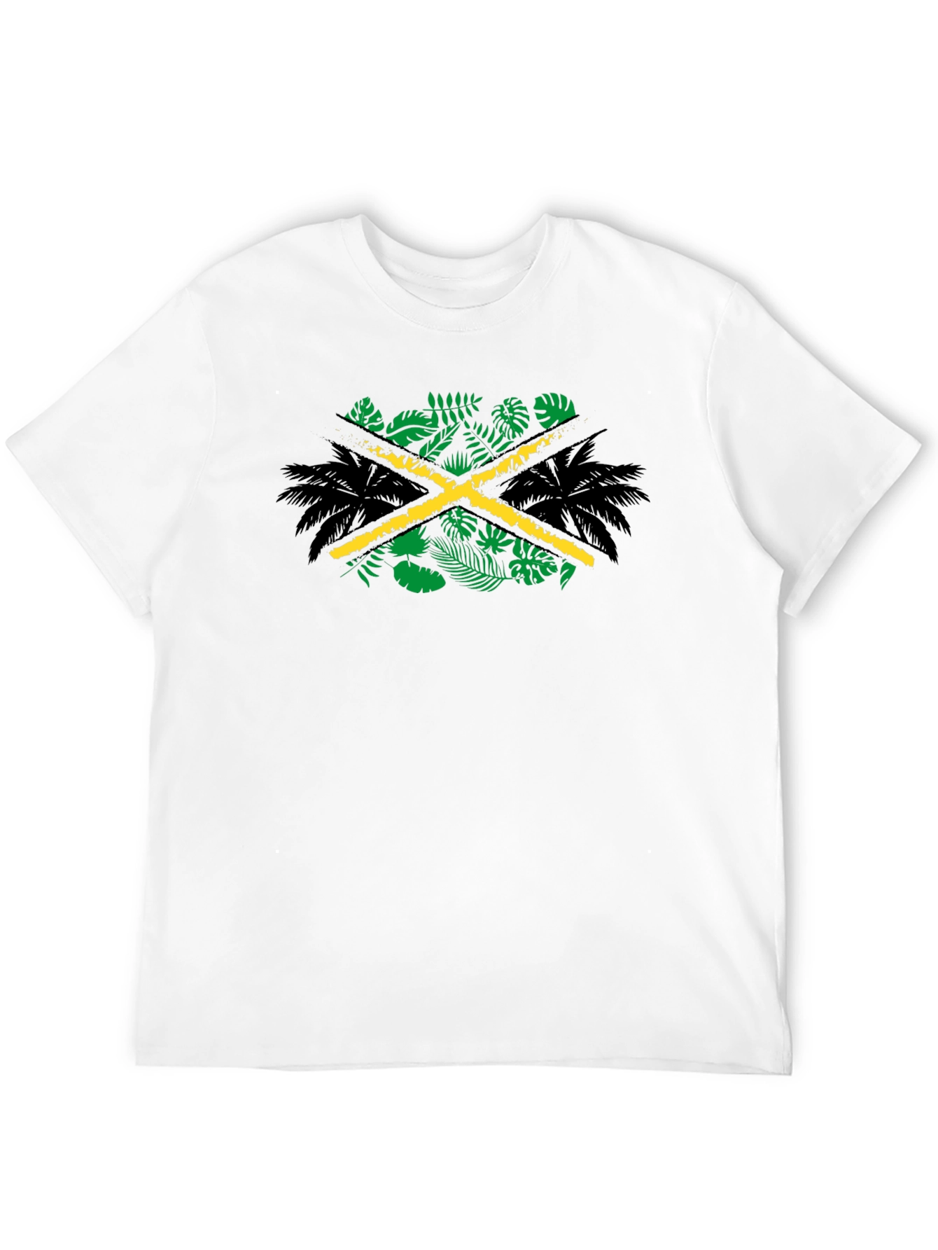 Jamaica Flag Palm Tree Graphic Tee