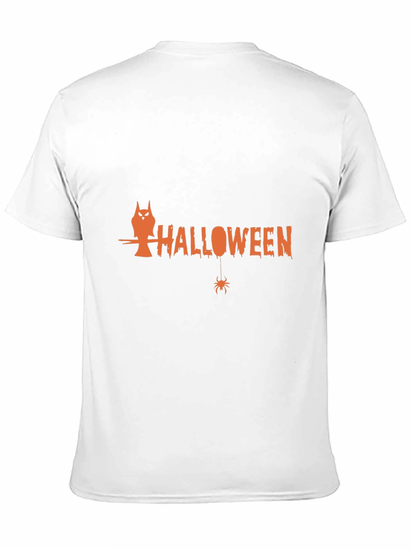 Halloween Owl Spider Graphic T-Shirt