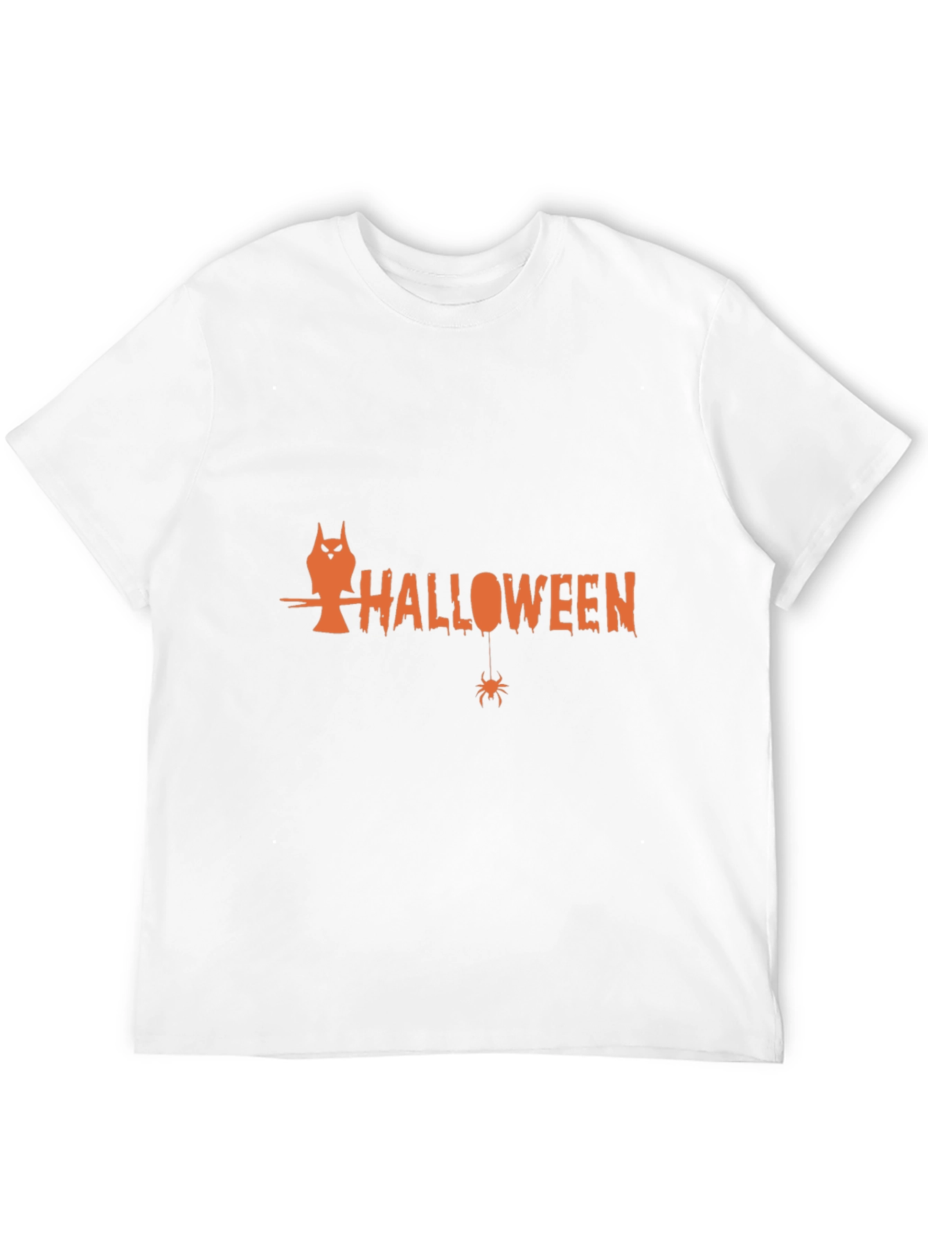 Halloween Owl Spider Graphic T-Shirt