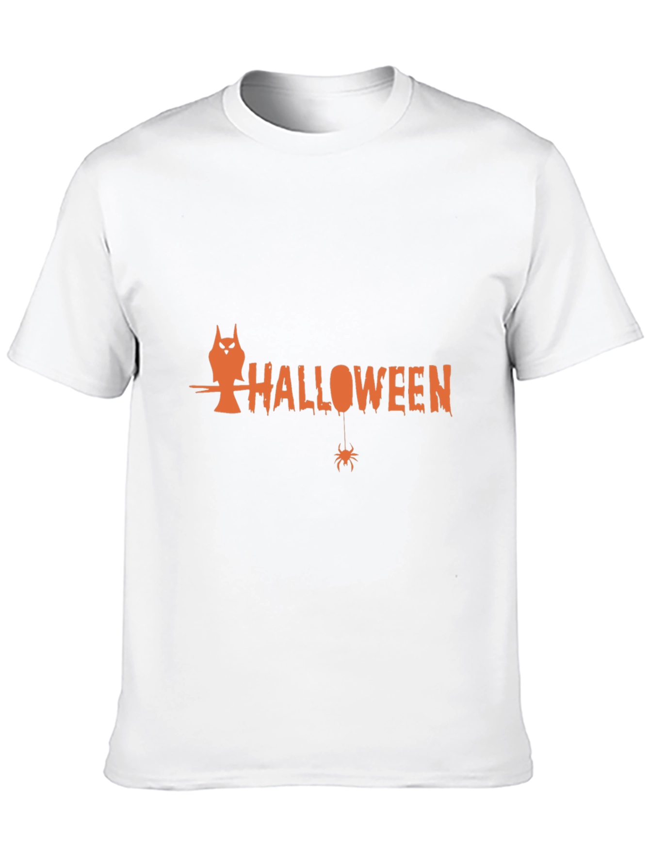 Halloween Owl Spider Graphic T-Shirt