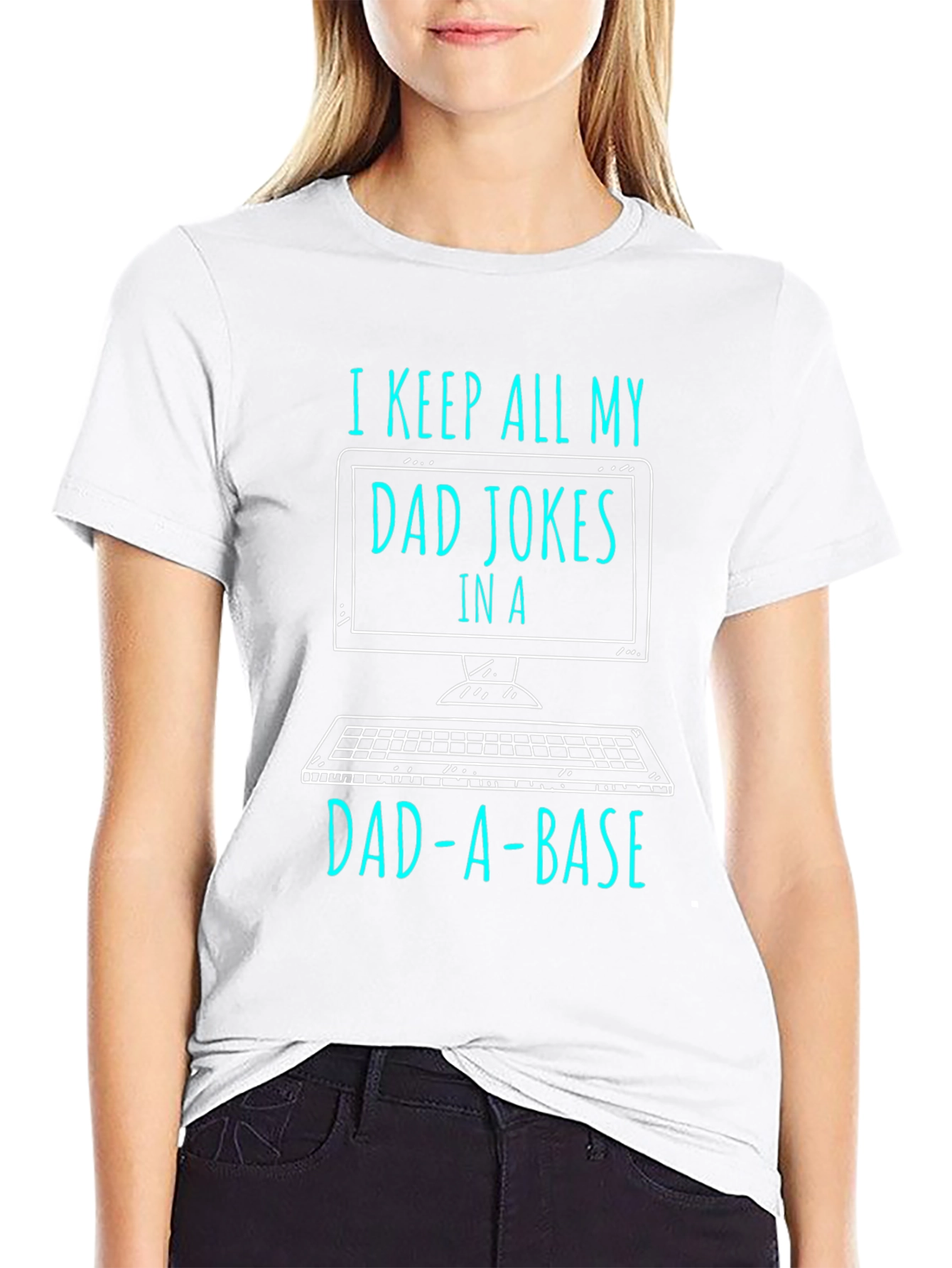 Dad Jokes in a Dad-a-Base T-Shirt
