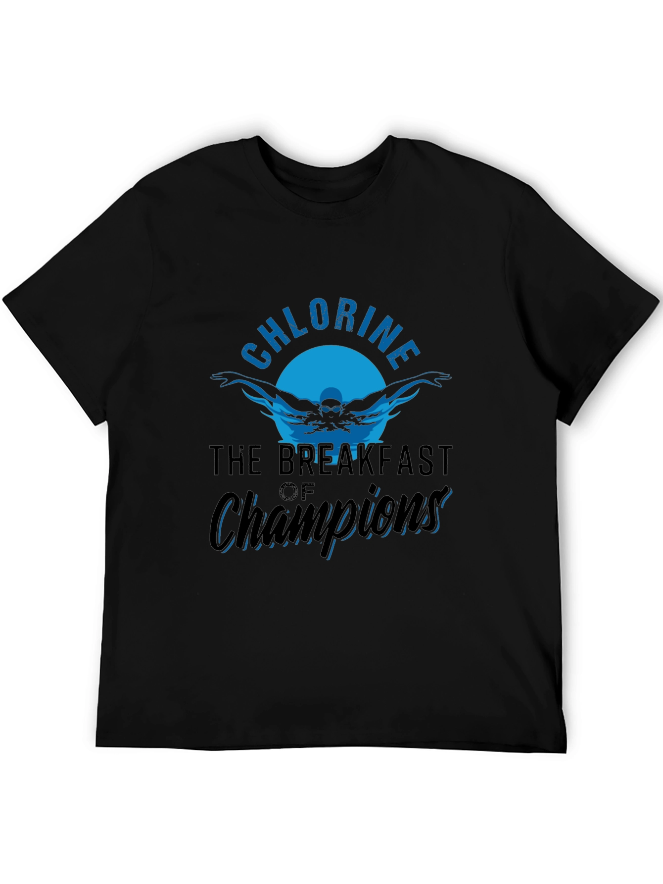 Chlorine Breakfast of Champions Black T-Shirt