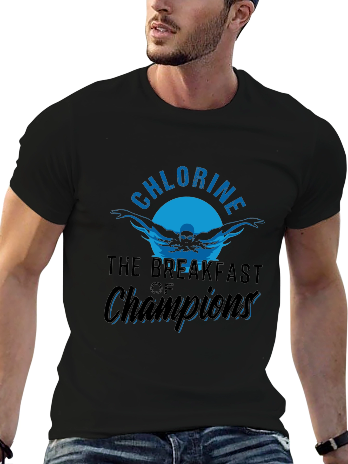 Chlorine Breakfast of Champions Black T-Shirt