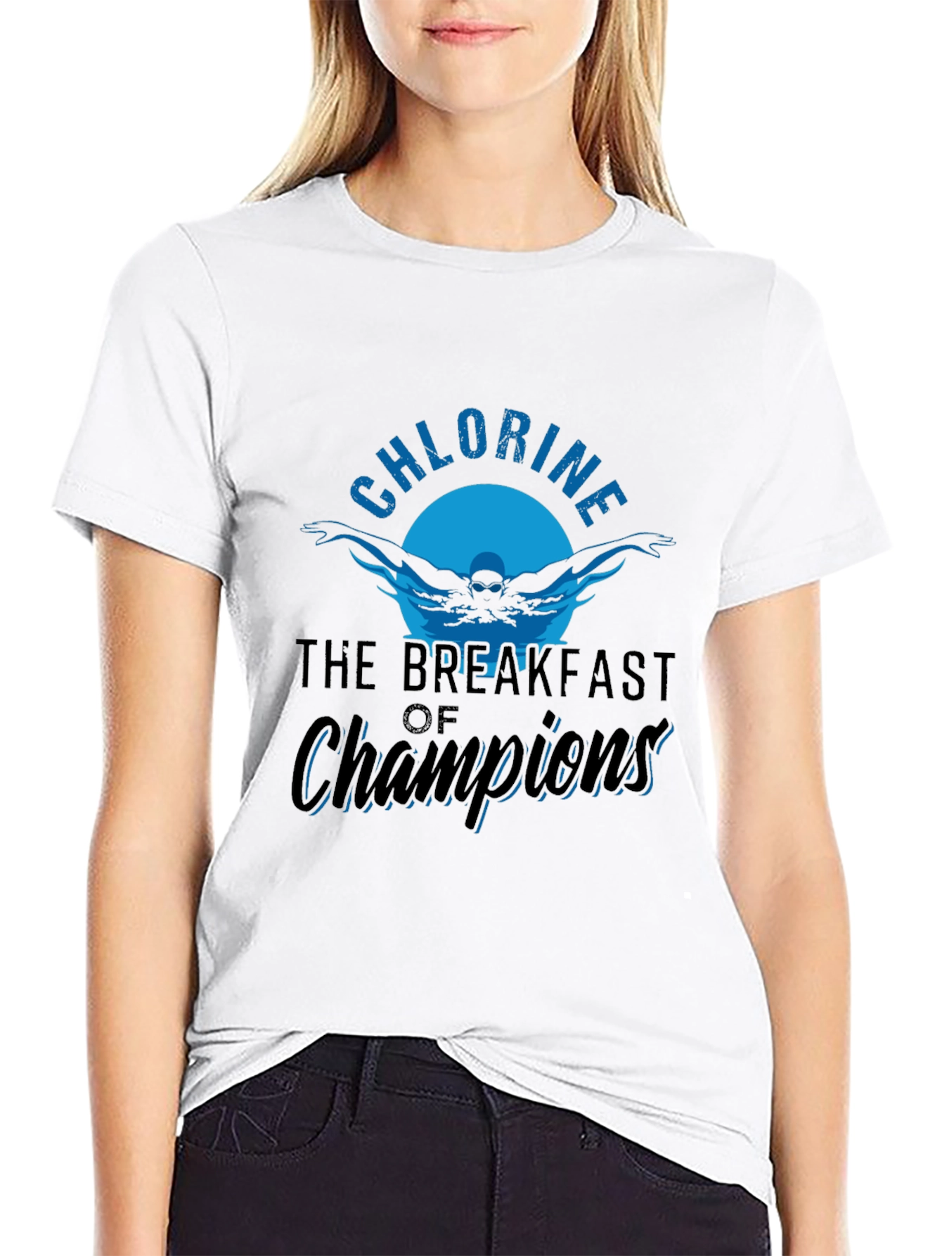 Chlorine Breakfast of Champions Black T-Shirt
